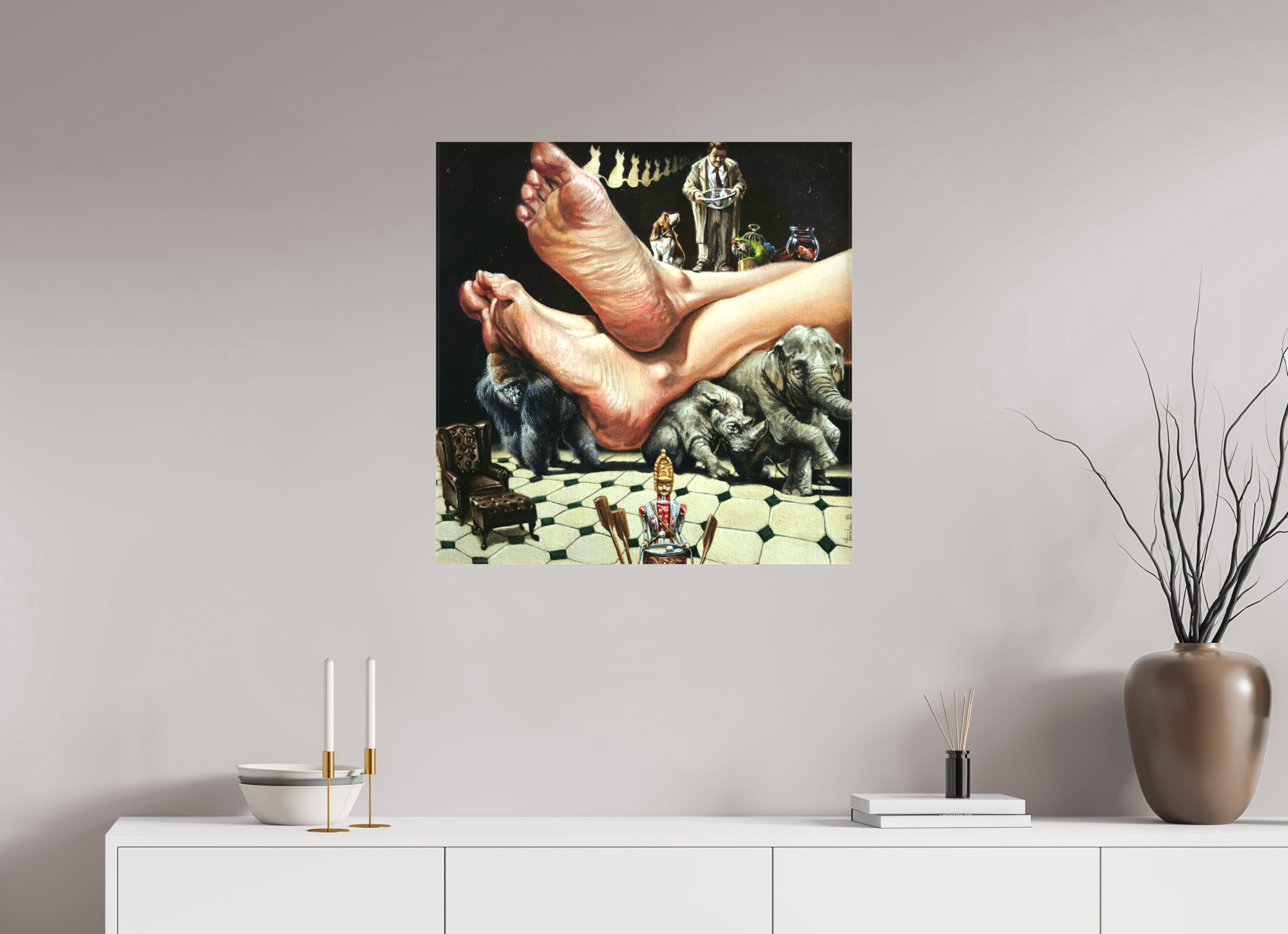 70 x 71,1 cm, Leinwand Domestizierung