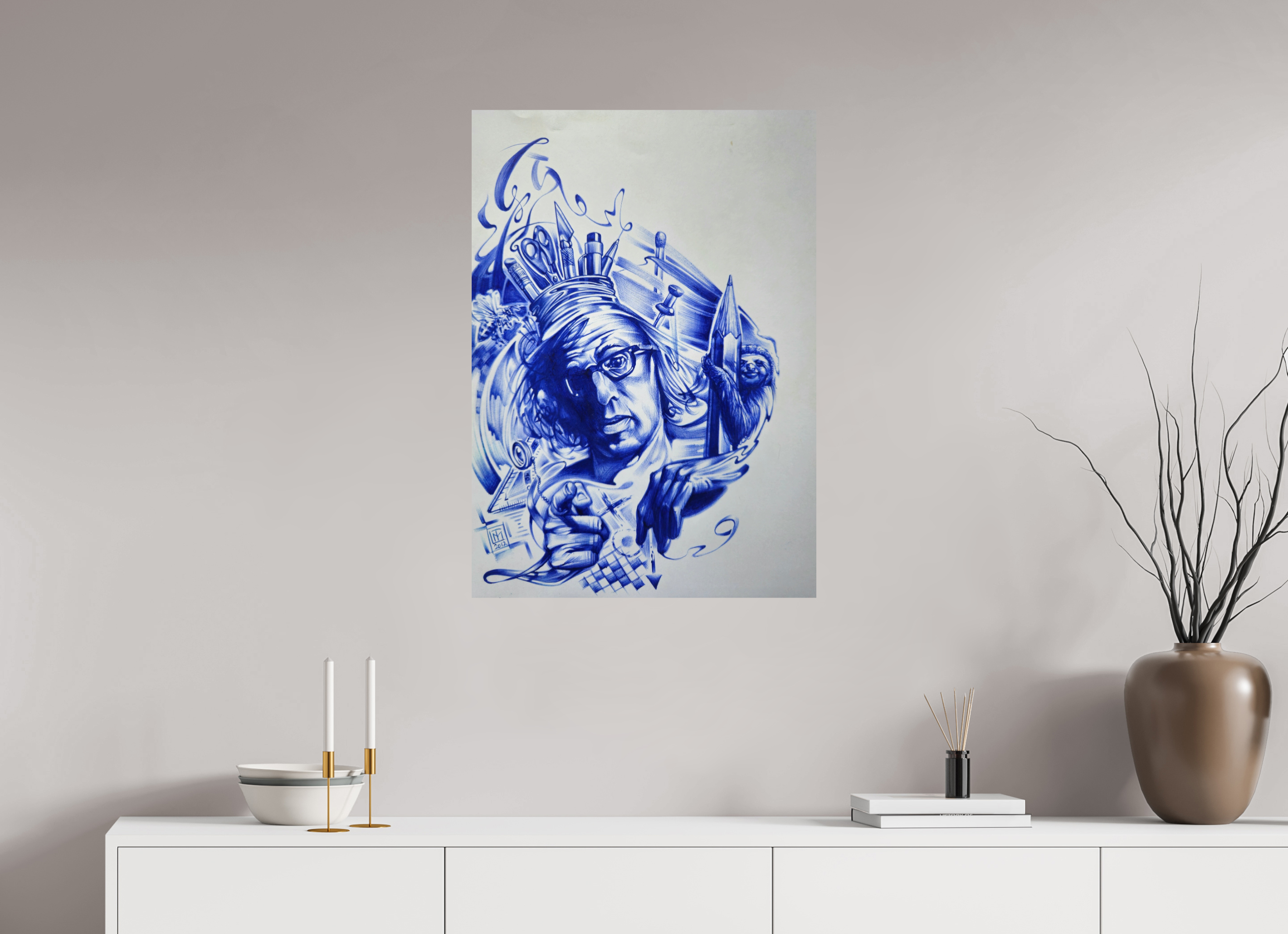 DIN A1 (59,4 x 84,1 cm), Fine Art Print The Intellectual Lab (Der Künstler)