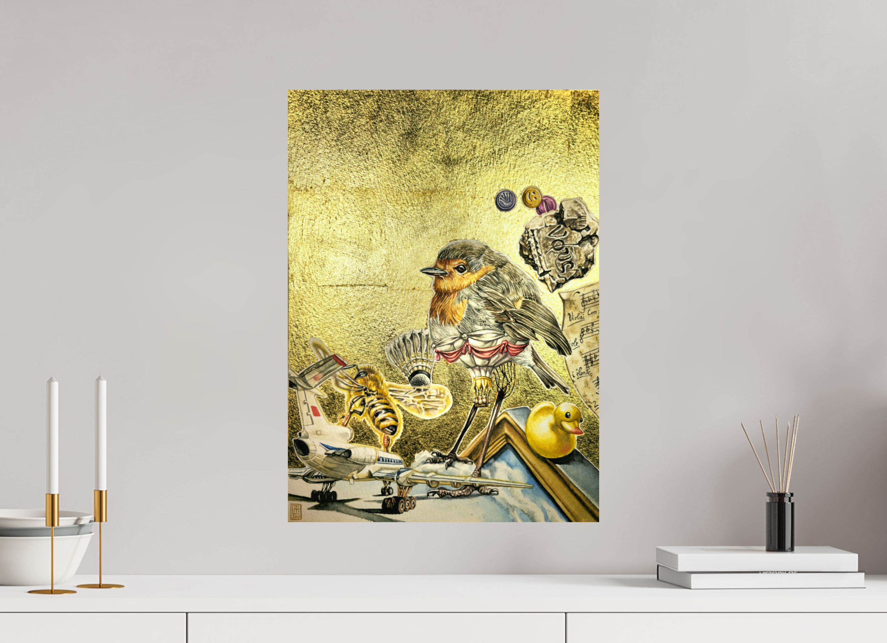 40 x 55,6 cm, Fine Art Print Schwebeteilchen