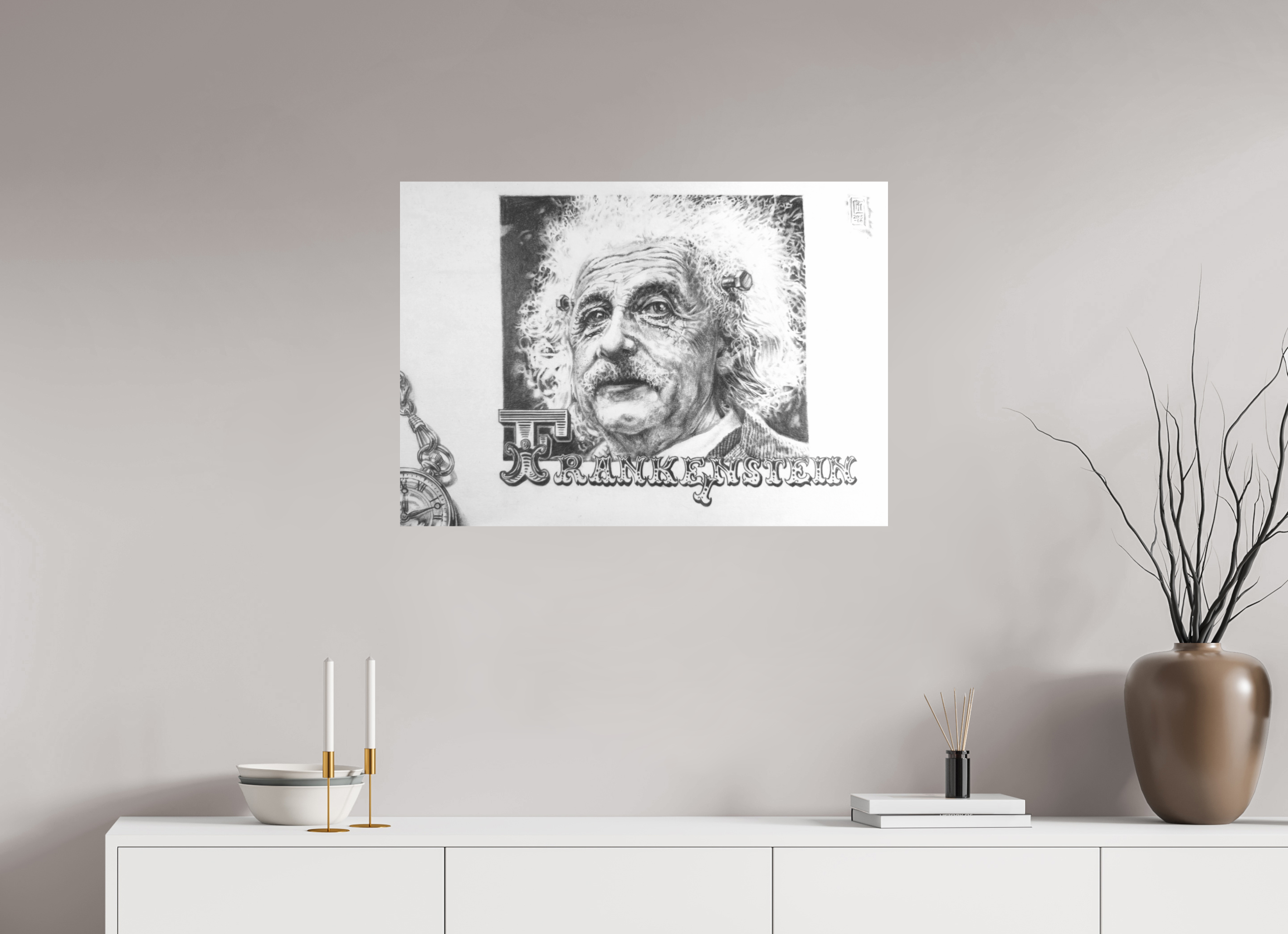 DIN A1 (84,1 x 59,4 cm), Fine Art Print Frank-E(i)nstein