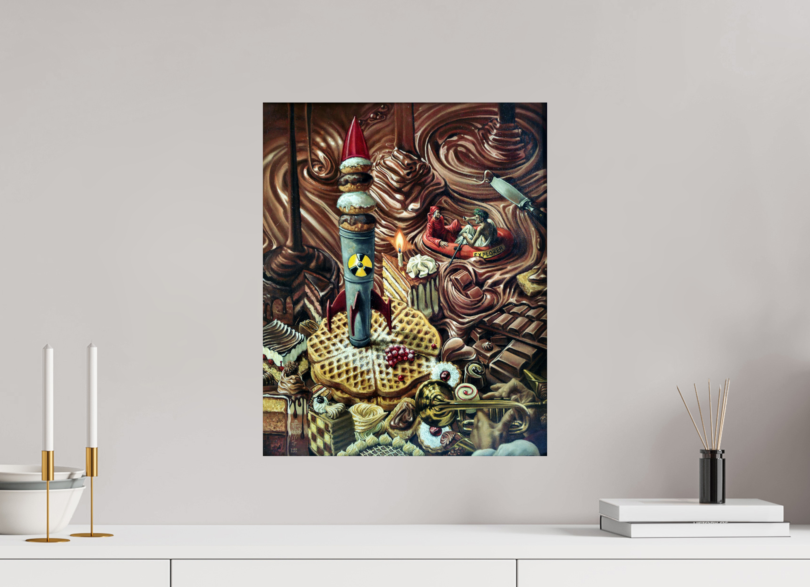 40 x 49,8 cm, Fine Art Print Dantes zehnter Höllenkreis (Frei nach der Göttlichen Komödie nach Dante)