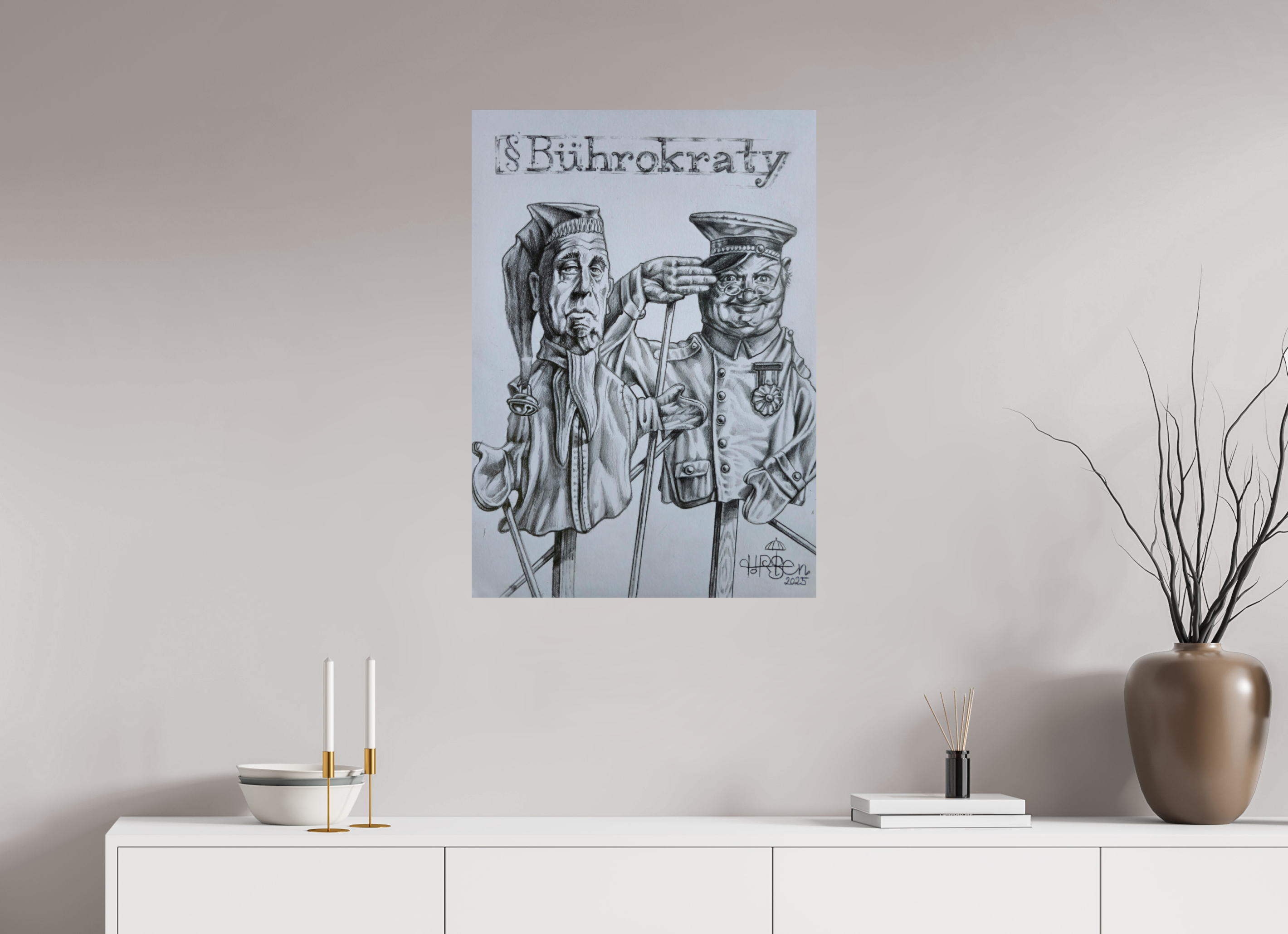 DIN A1 (59,4 x 84,1 cm), Fine Art Print § B Ü H R O K R A T Y