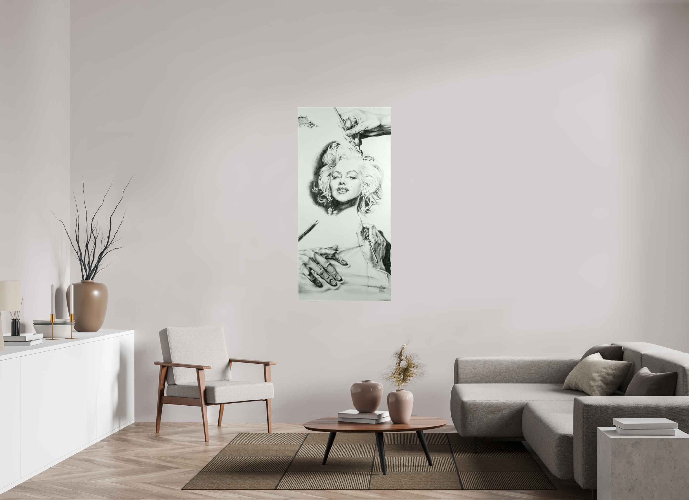 70 x 146,7 cm, Leinwand Vergänglichkeit der Schönheit(Marilyn Monroe)
