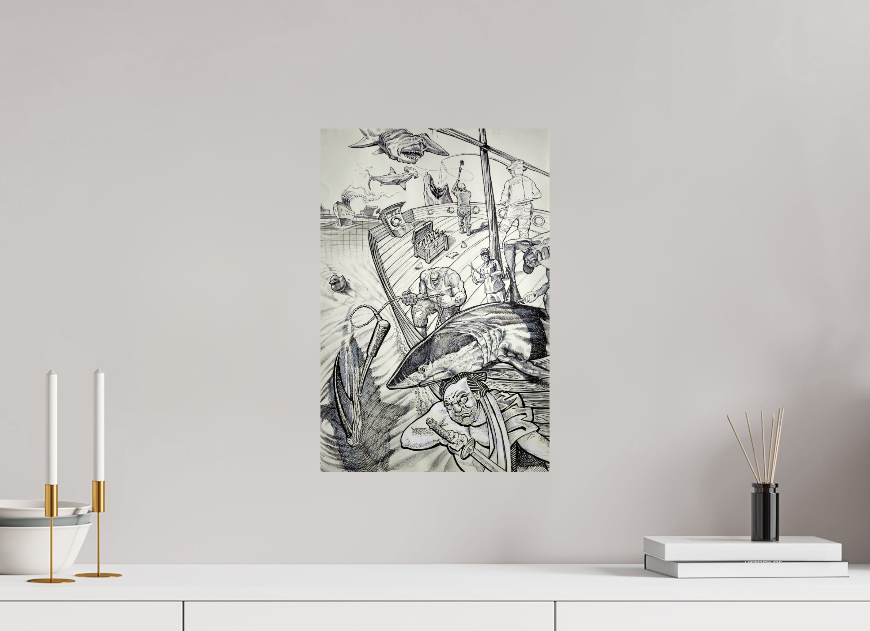 30 x 45 cm, Fine Art Print Der Fang