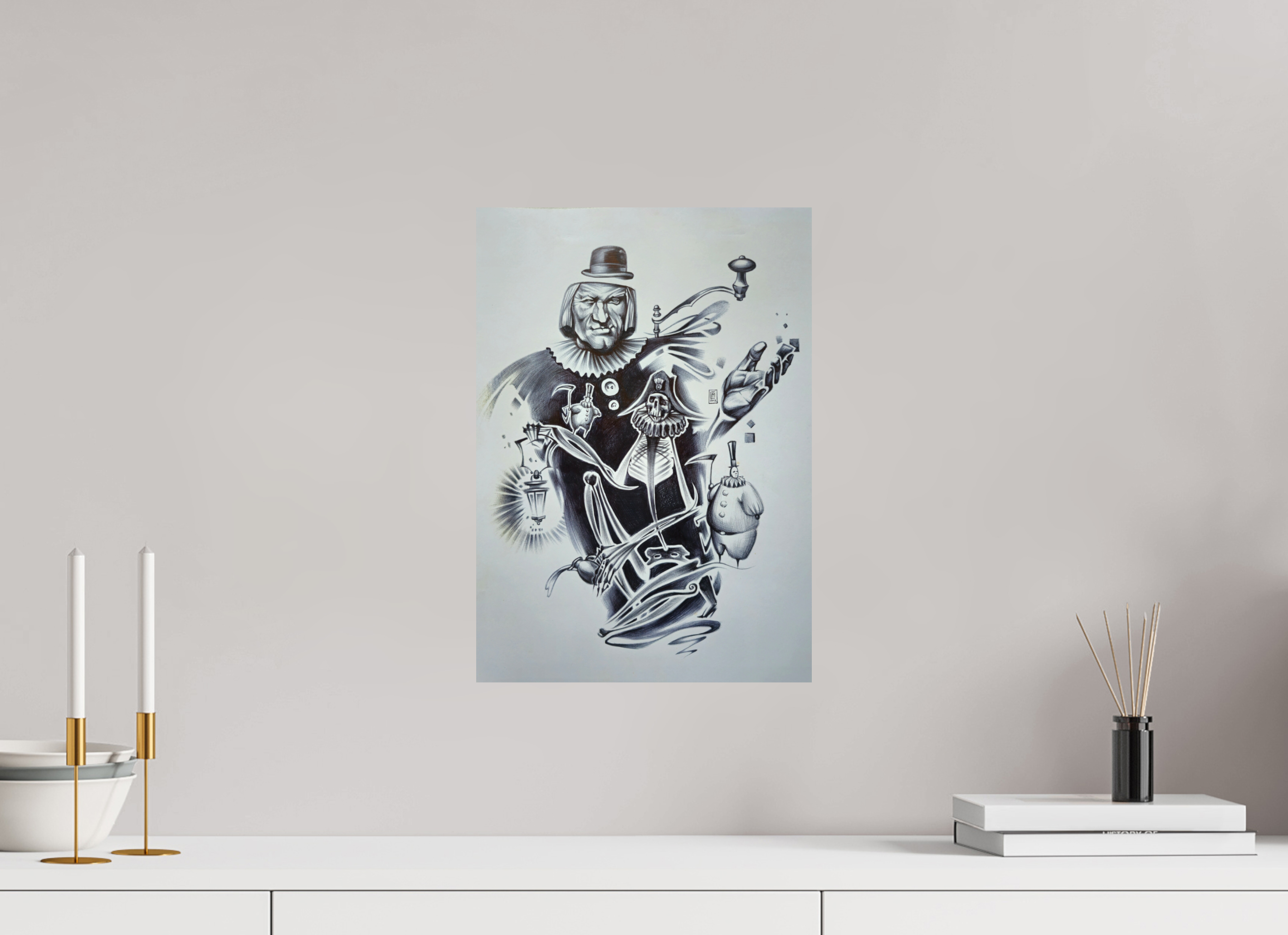 DIN A3 (29,7 x 42 cm), Fine Art Print Keeper of The Silence (Totengräber)