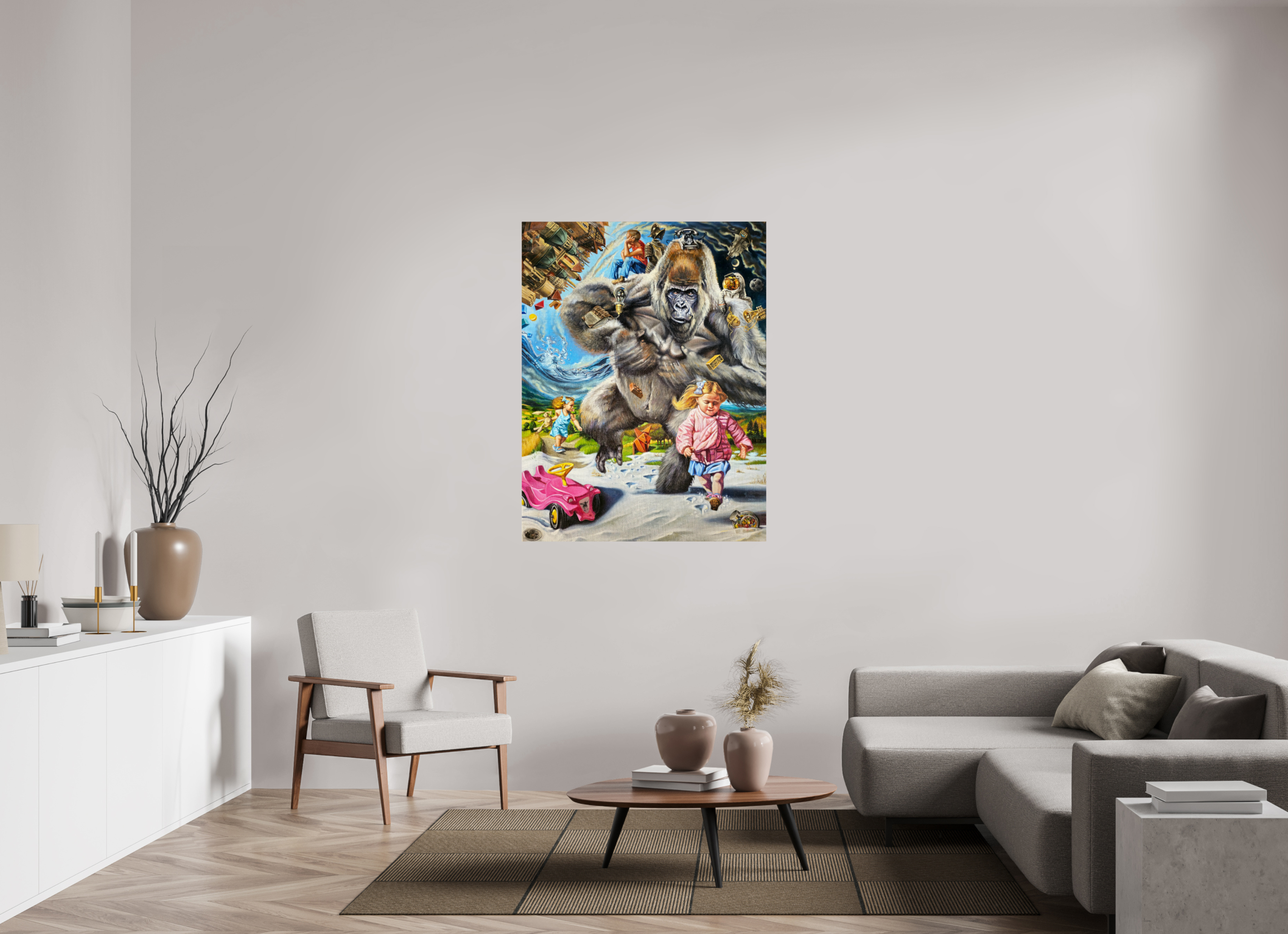 100 x 130,9 cm, Fine Art Print Kinderseelen