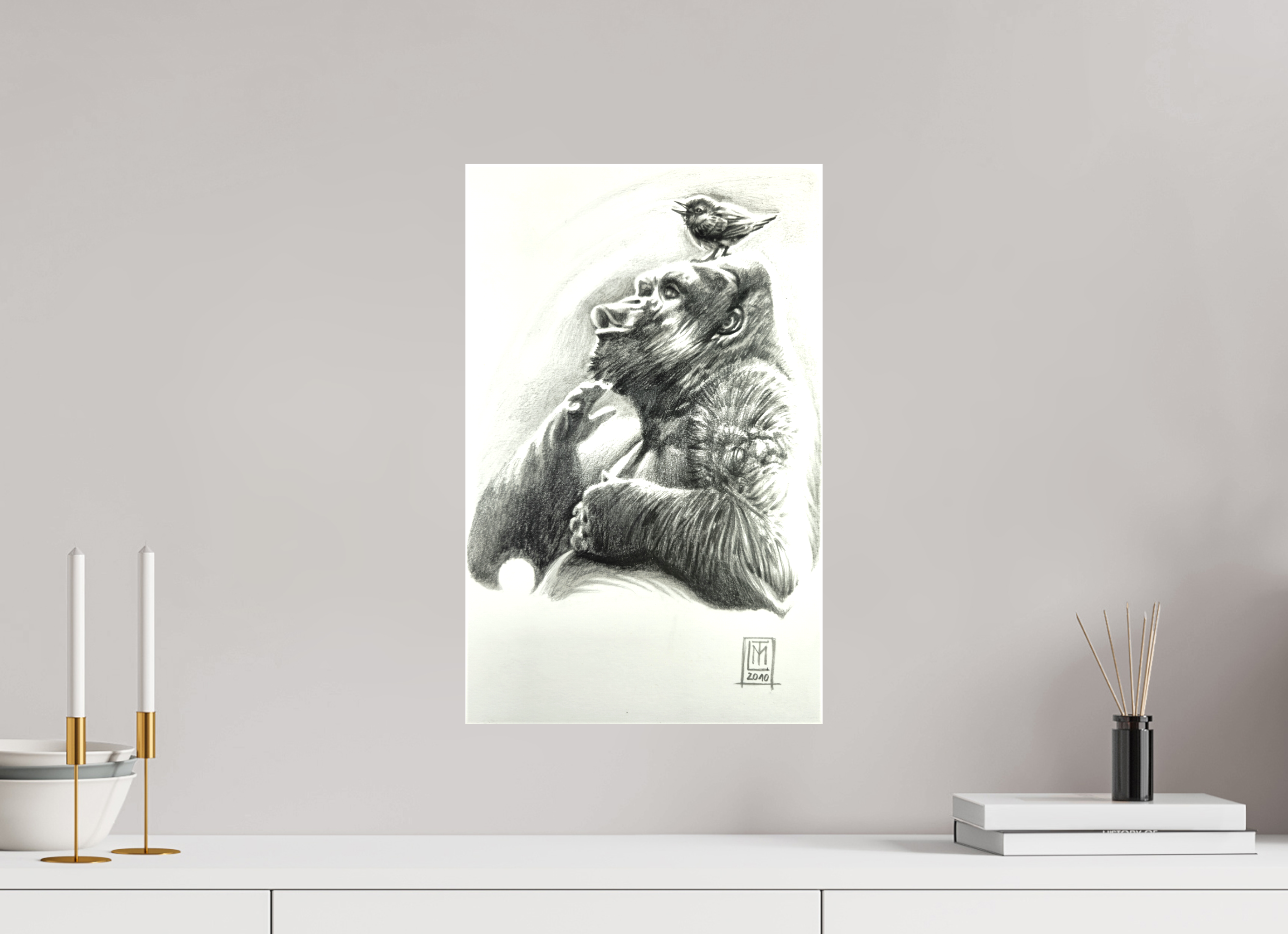 30 x 47,7 cm, Leinwand Das Duett