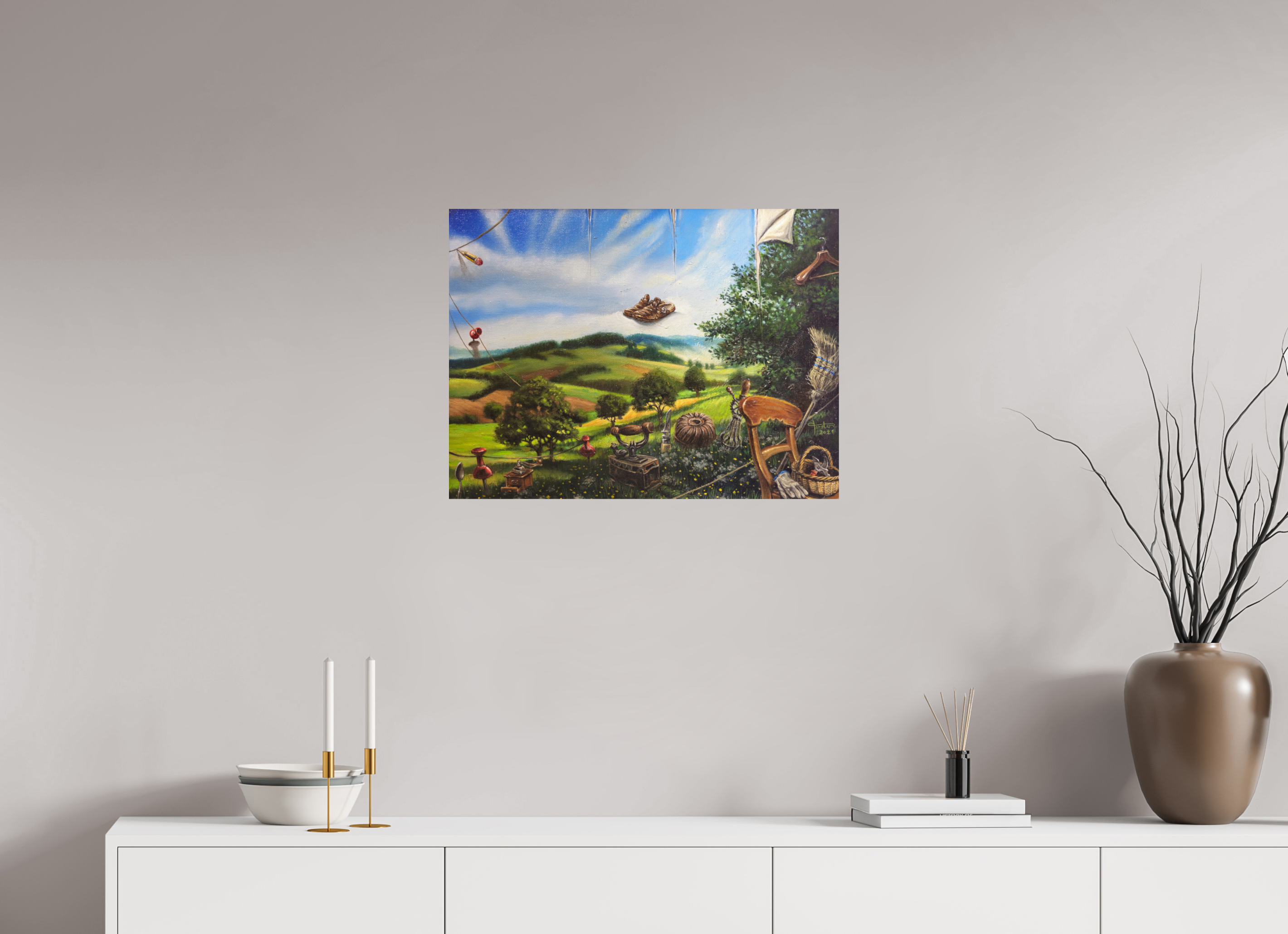 67,2 x 50 cm, Fine Art Print Die Landschafts-Missgestaltung