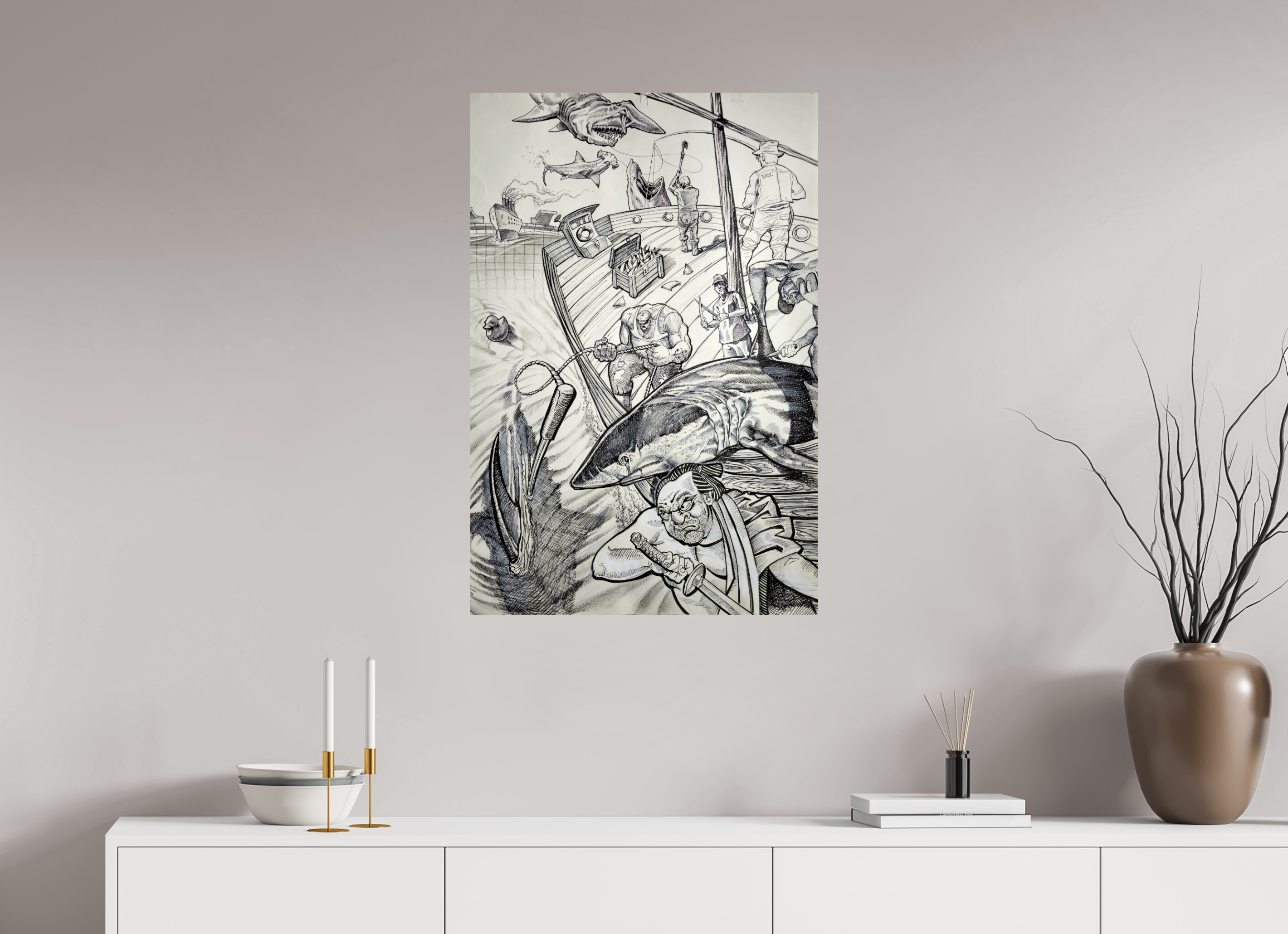 60 x 90 cm, Fine Art Print Der Fang