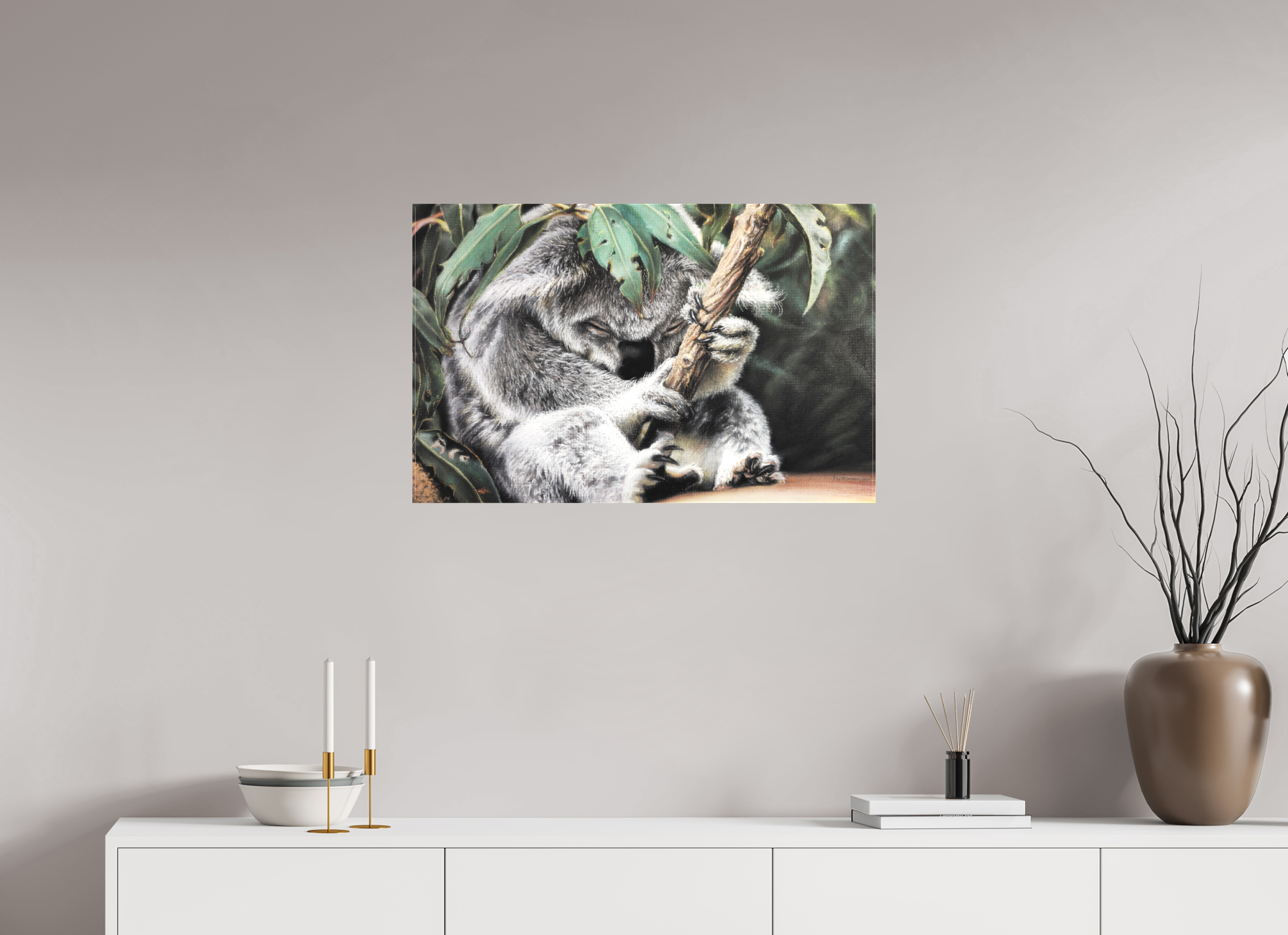 78,1 x 50 cm, Leinwand Hüter des Eukalyptus