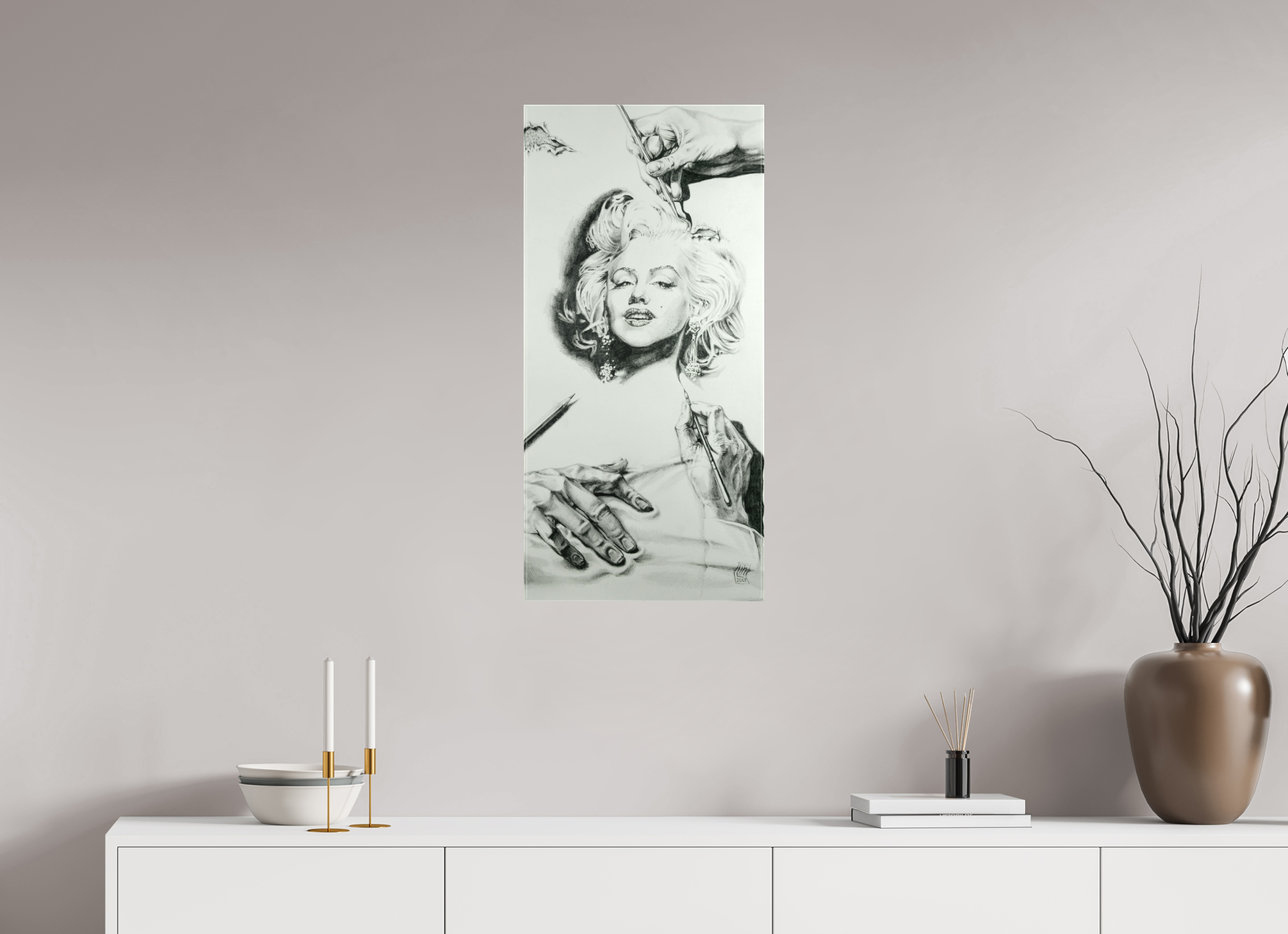 40 x 83,8 cm, Leinwand Vergänglichkeit der Schönheit(Marilyn Monroe)