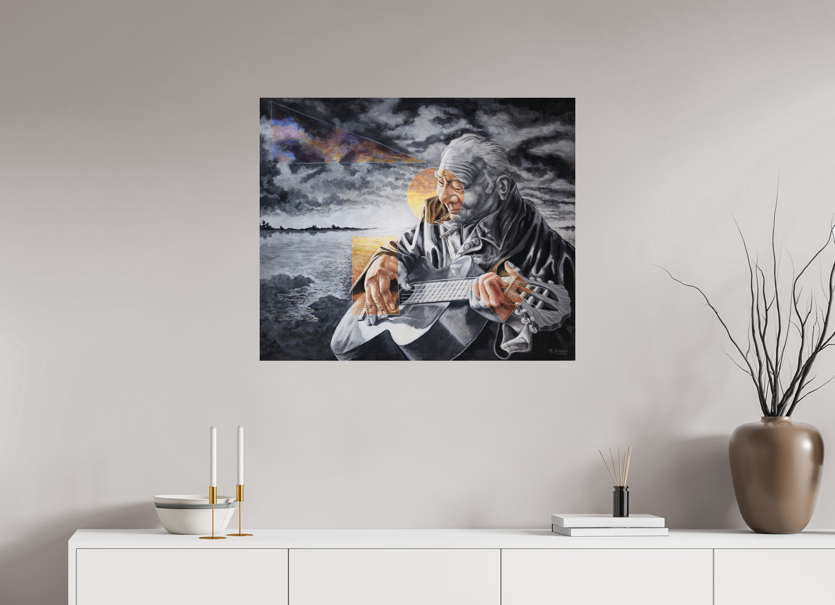 83,9 x 70 cm, Fine Art Print Abendstimmung