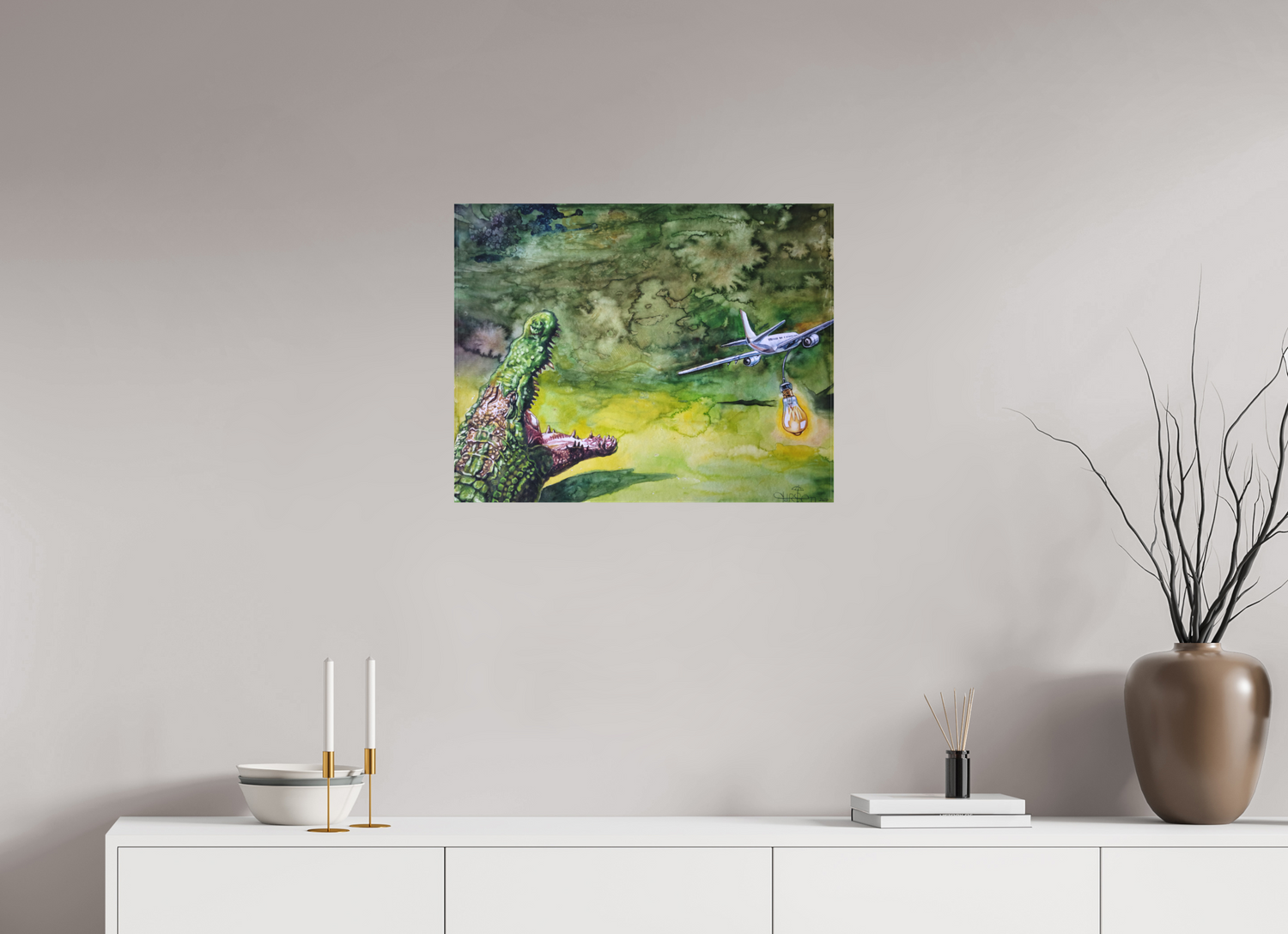 63,8 x 50 cm, Leinwand Die Jagd (Urlaubsdrang)