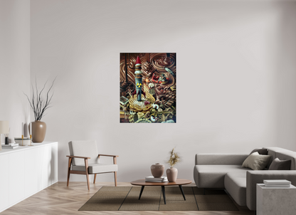 100 x 124,5 cm, Fine Art Print Dantes zehnter Höllenkreis  (Frei nach der Göttlichen Komödie nach Dante)