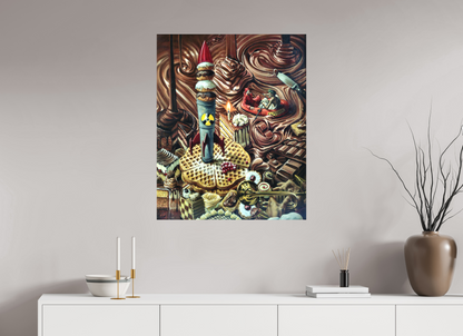 70 x 87,1 cm, Leinwand Dantes zehnter Höllenkreis  (Frei nach der Göttlichen Komödie nach Dante)