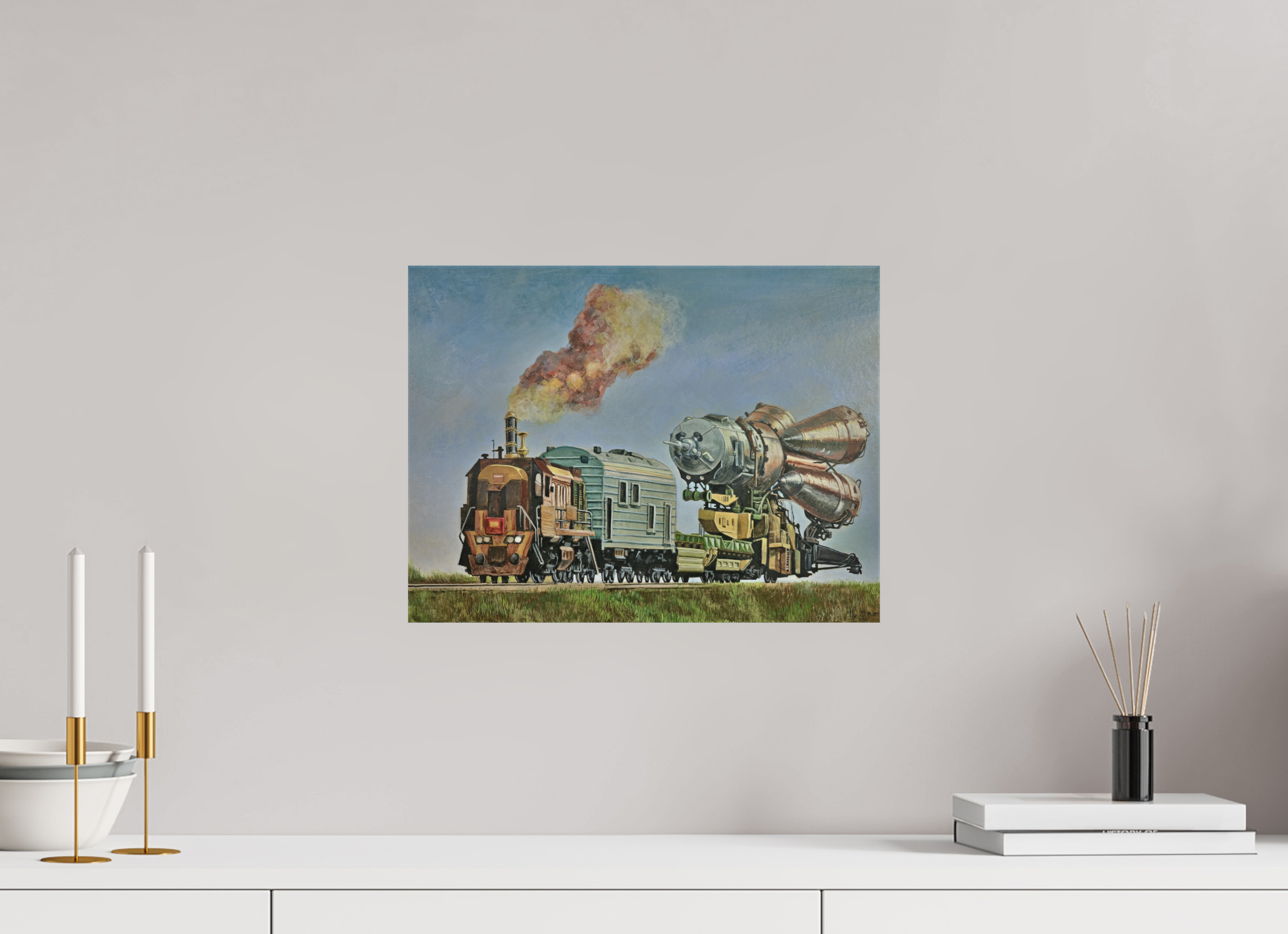 40 x 30 cm, Leinwand Fortschritt auf Rückzug