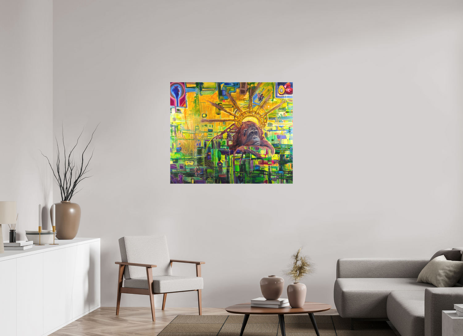 109,1 x 90 cm, Leinwand Abstrakter Lebensraum