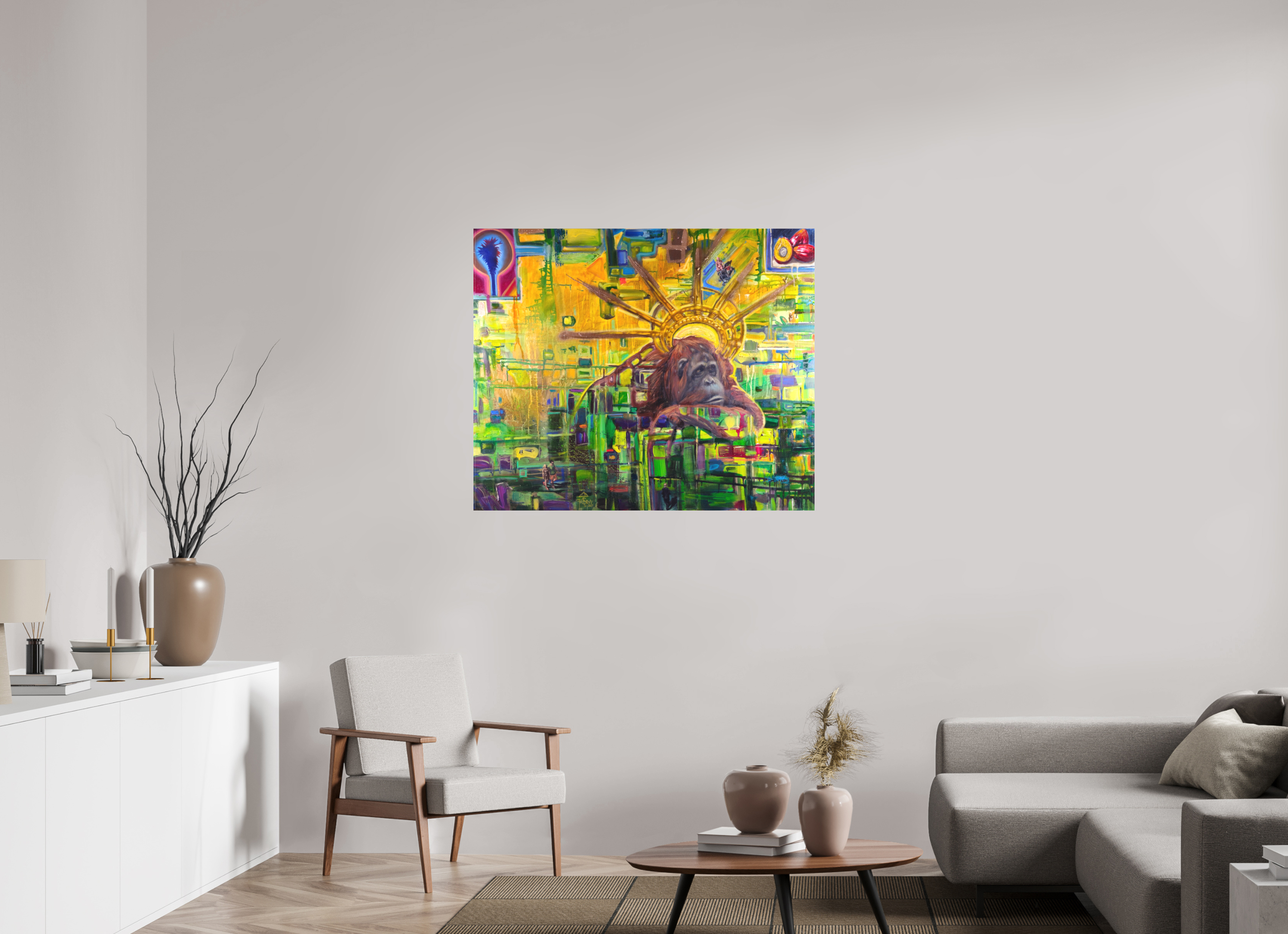 109,1 x 90 cm, Leinwand Abstrakter Lebensraum