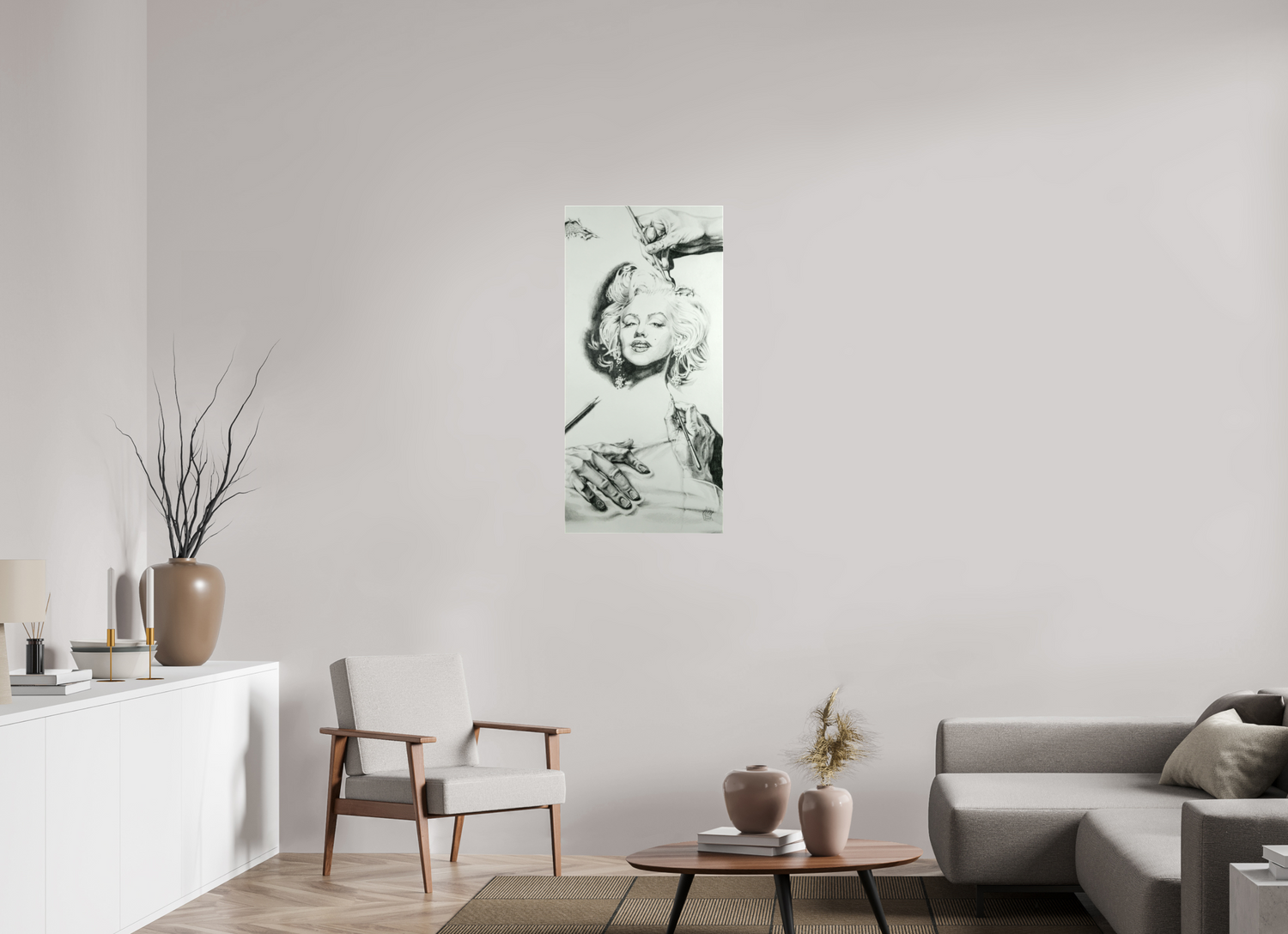 50 x 104,8 cm, Leinwand Vergänglichkeit der Schönheit(Marilyn Monroe)