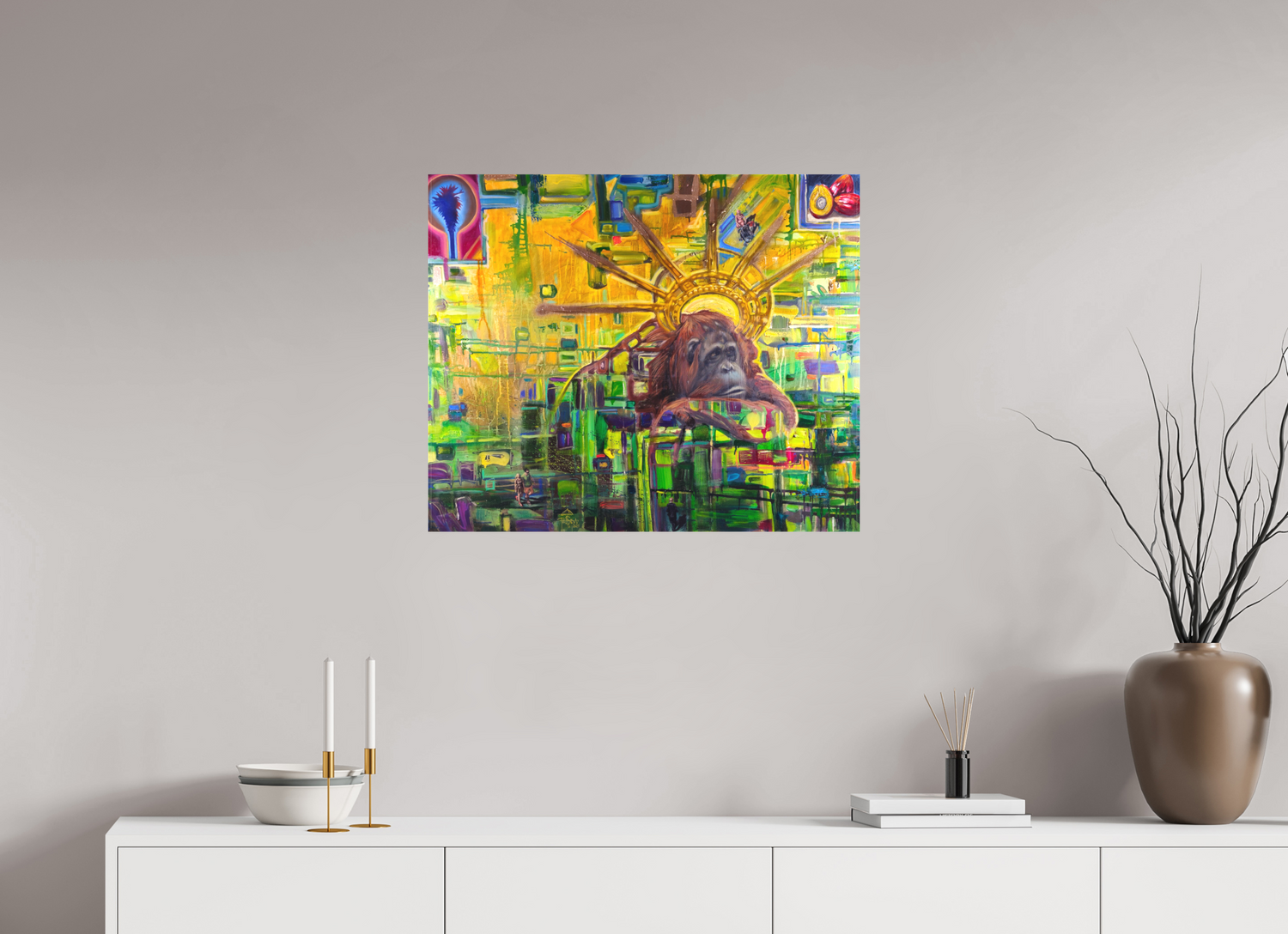 72,7 x 60 cm, Leinwand Abstrakter Lebensraum
