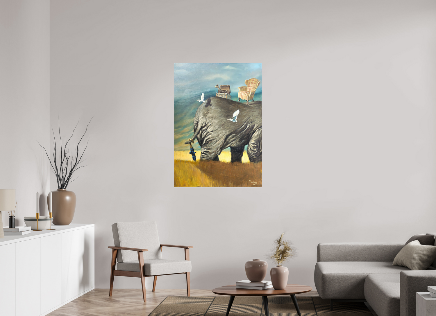 DIN A0 (84,1 x 118,9 cm), Fine Art Print Sie gehen