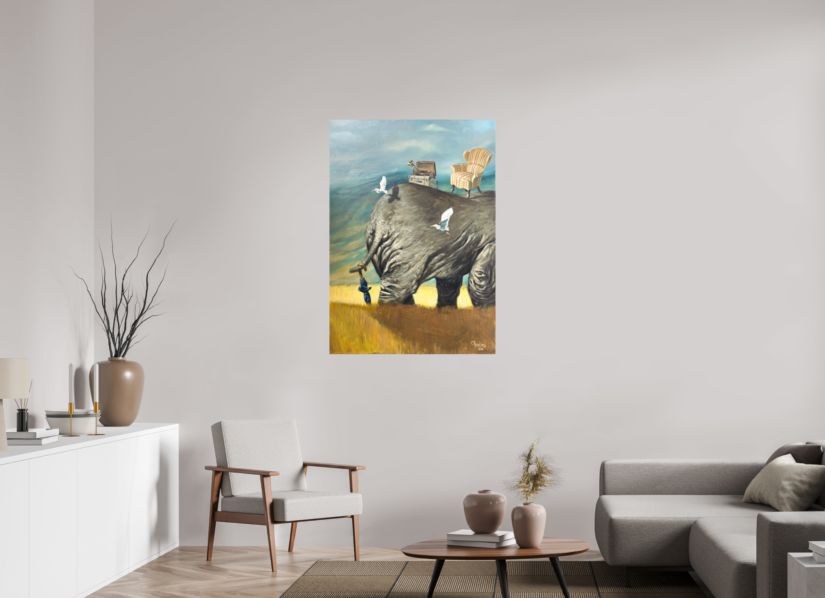 DIN A0 (84,1 x 118,9 cm), Fine Art Print Sie gehen