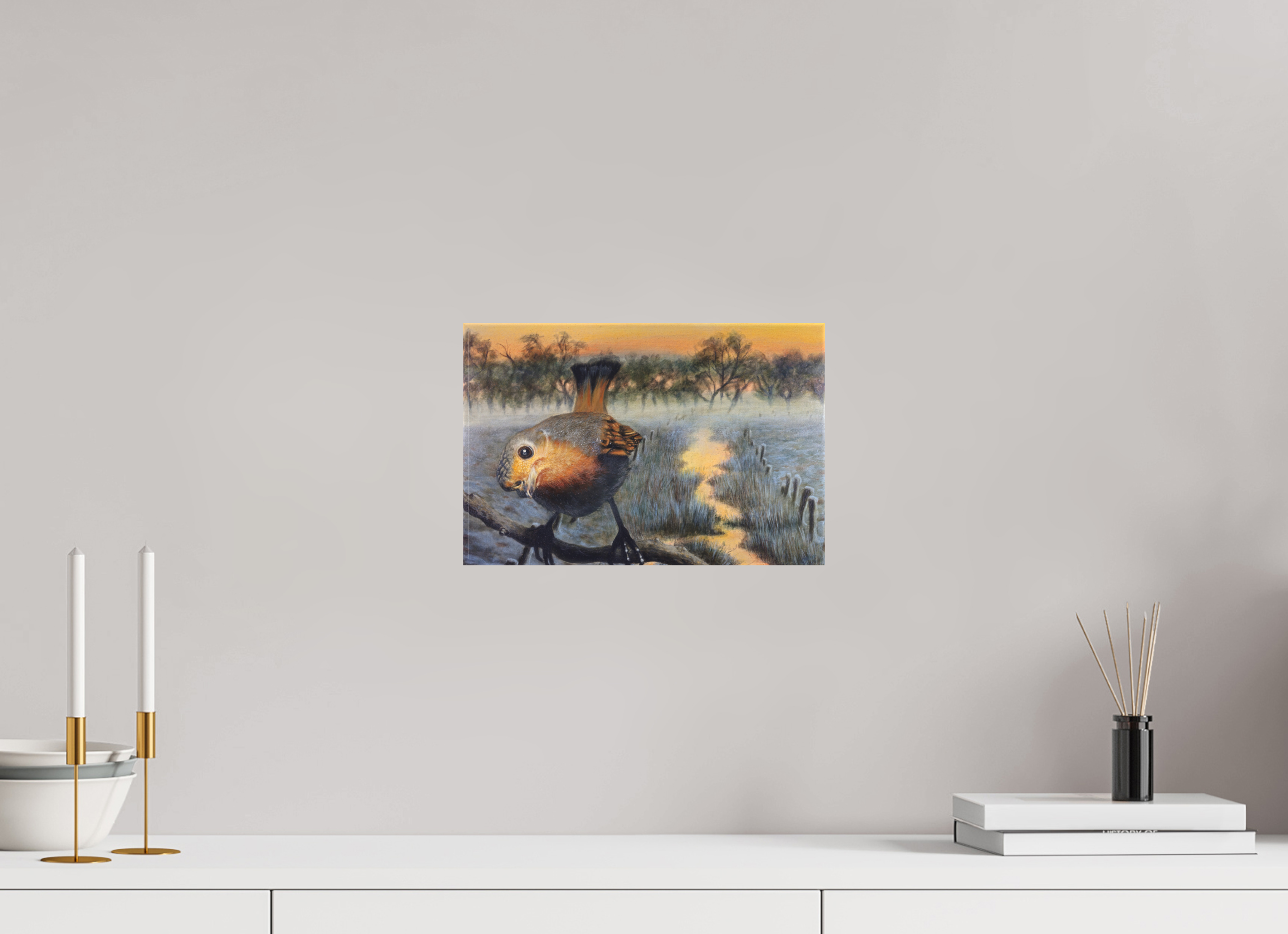 30,4 x 20 cm, Leinwand Der Blick (Wintermorgen)