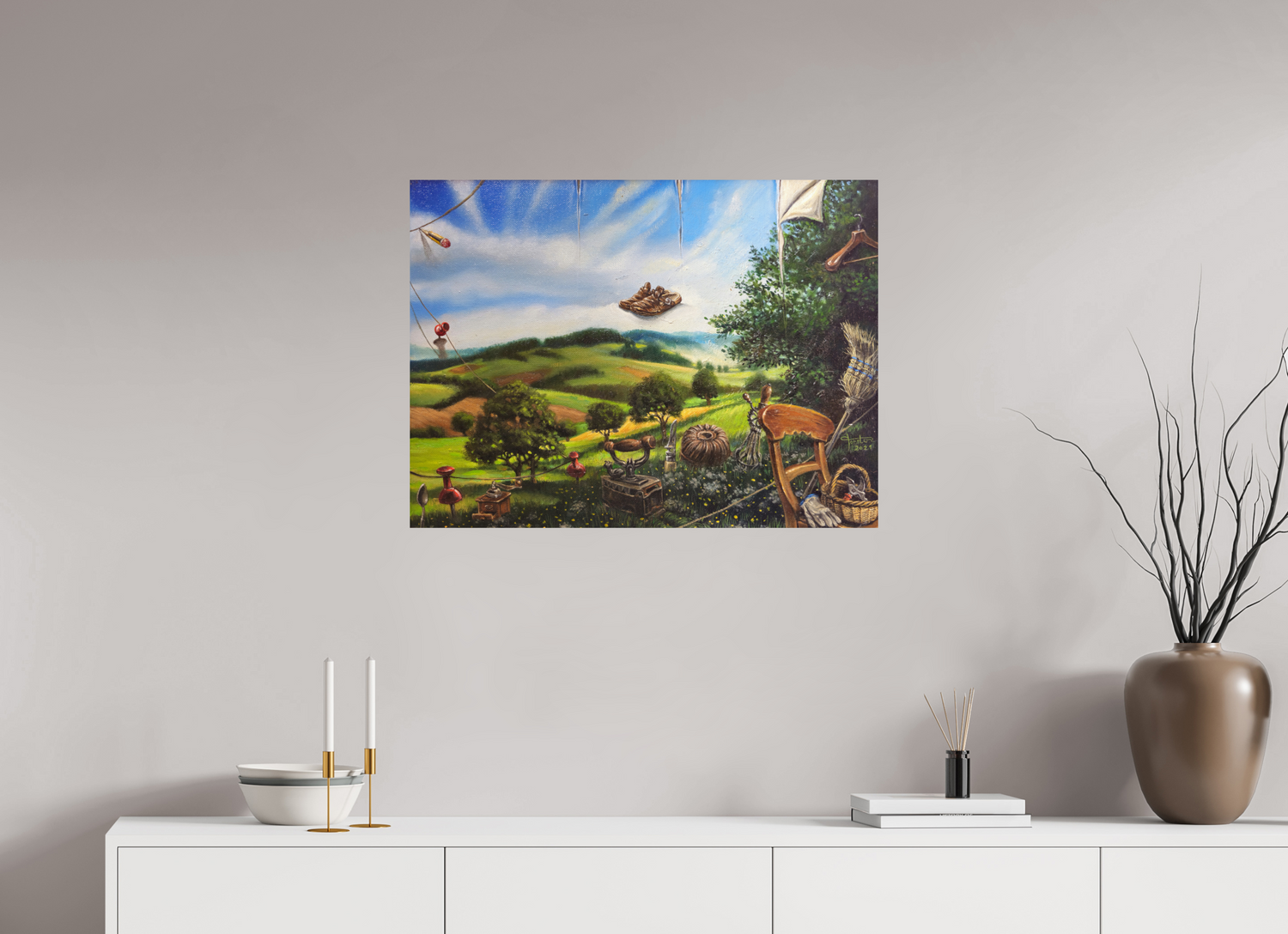 80,7 x 60 cm, Fine Art Print Die Landschafts-Missgestaltung