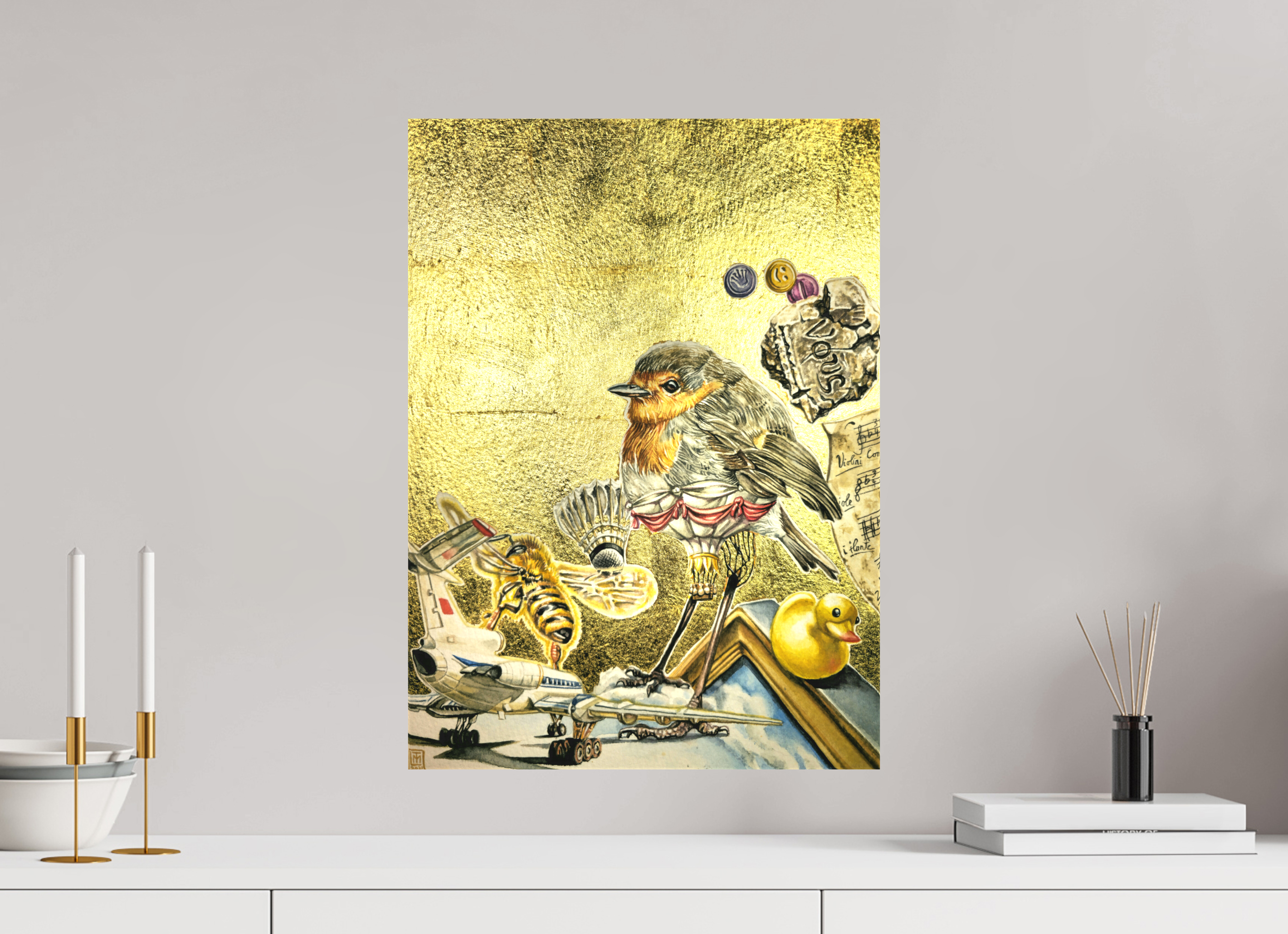 40 x 55,6 cm, Leinwand Schwebeteilchen