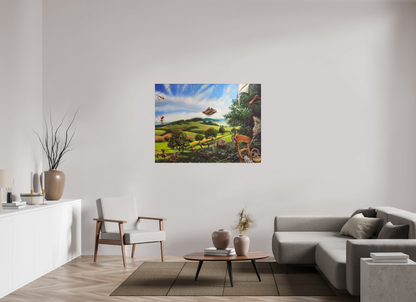 134,4 x 100 cm, Fine Art Print Die Landschafts-Missgestaltung