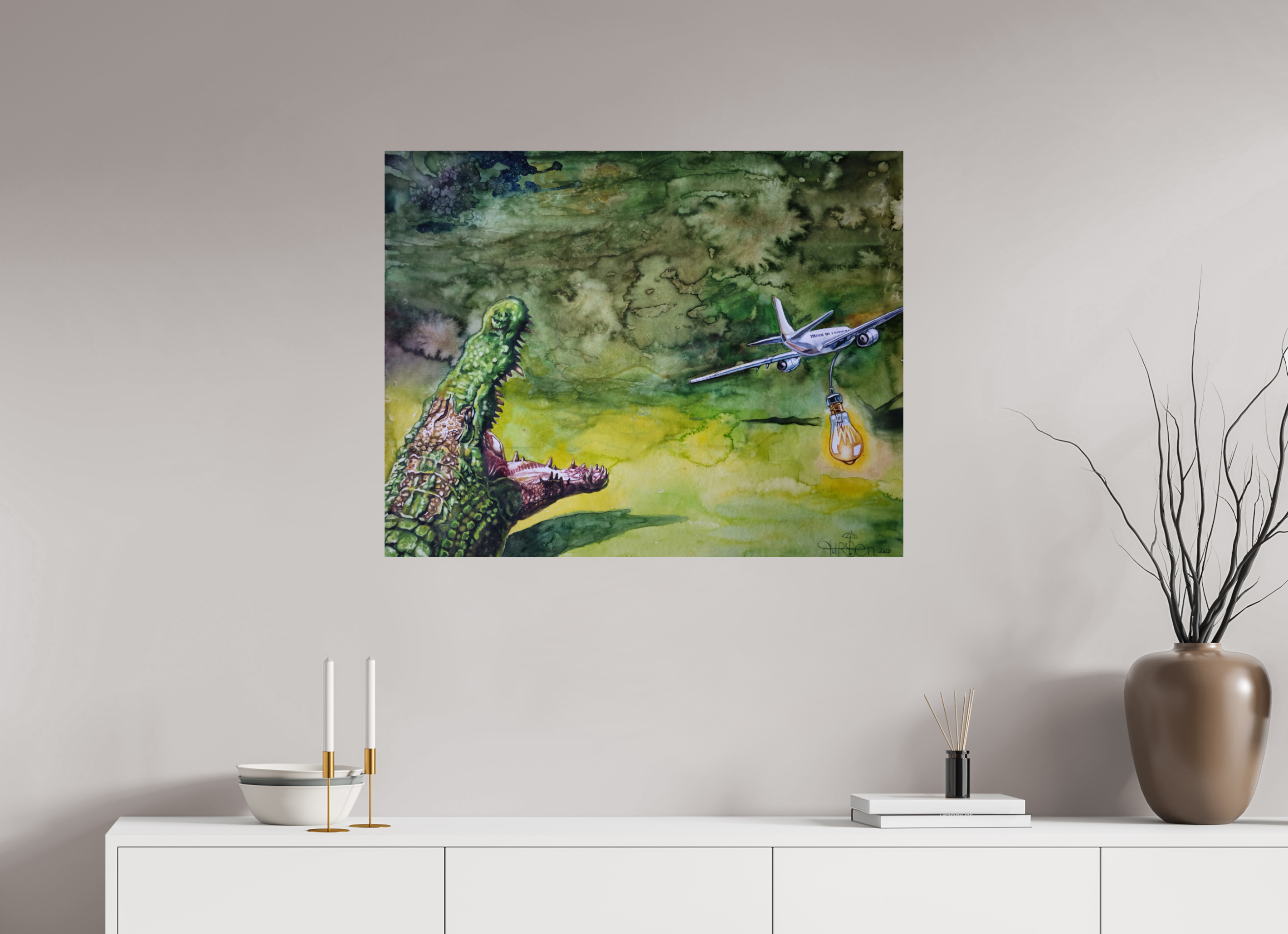 89,4 x 70 cm, Fine Art Print Die Jagd (Urlaubsdrang)