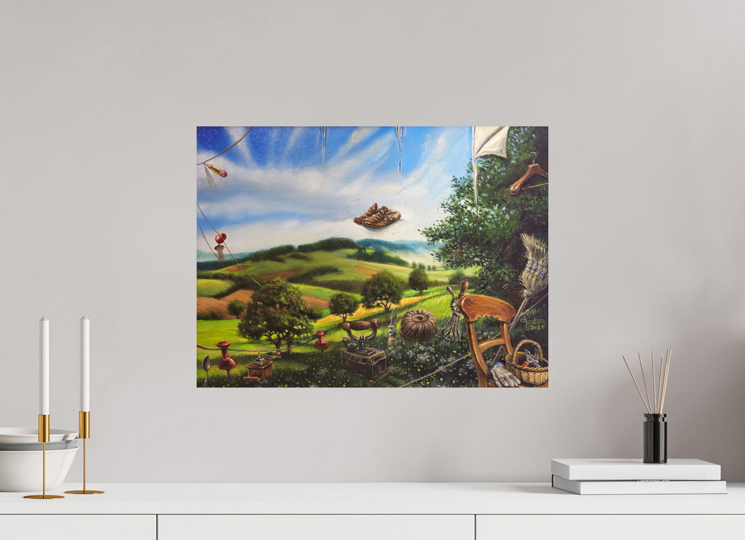 53,8 x 40 cm, Fine Art Print Die Landschafts-Missgestaltung