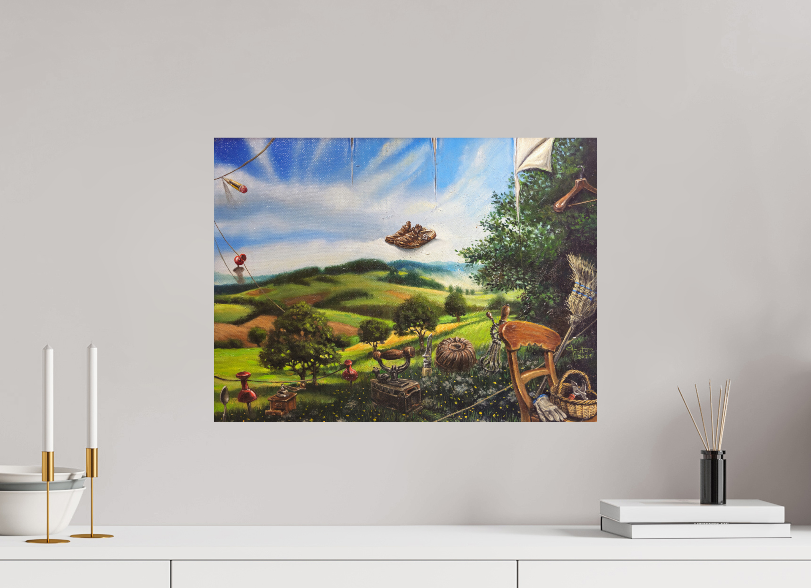 53,8 x 40 cm, Fine Art Print Die Landschafts-Missgestaltung