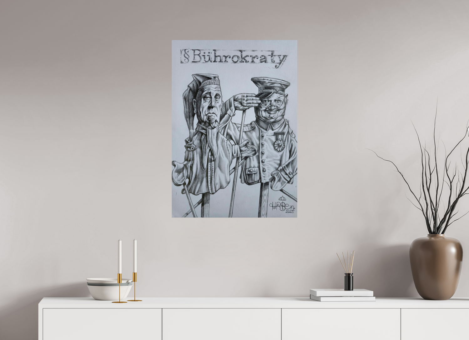 DIN A1 (59,4 x 84,1 cm), Fine Art Print § B Ü H R O K R A T Y