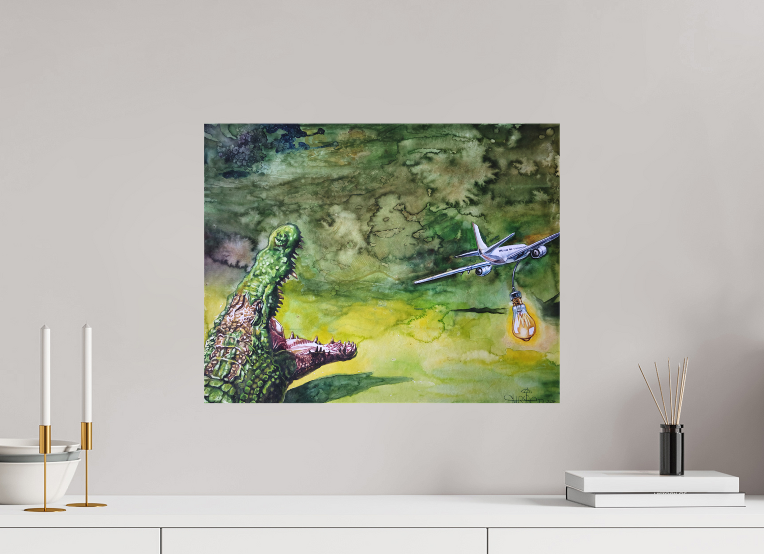 51,1 x 40 cm, Leinwand Die Jagd (Urlaubsdrang)