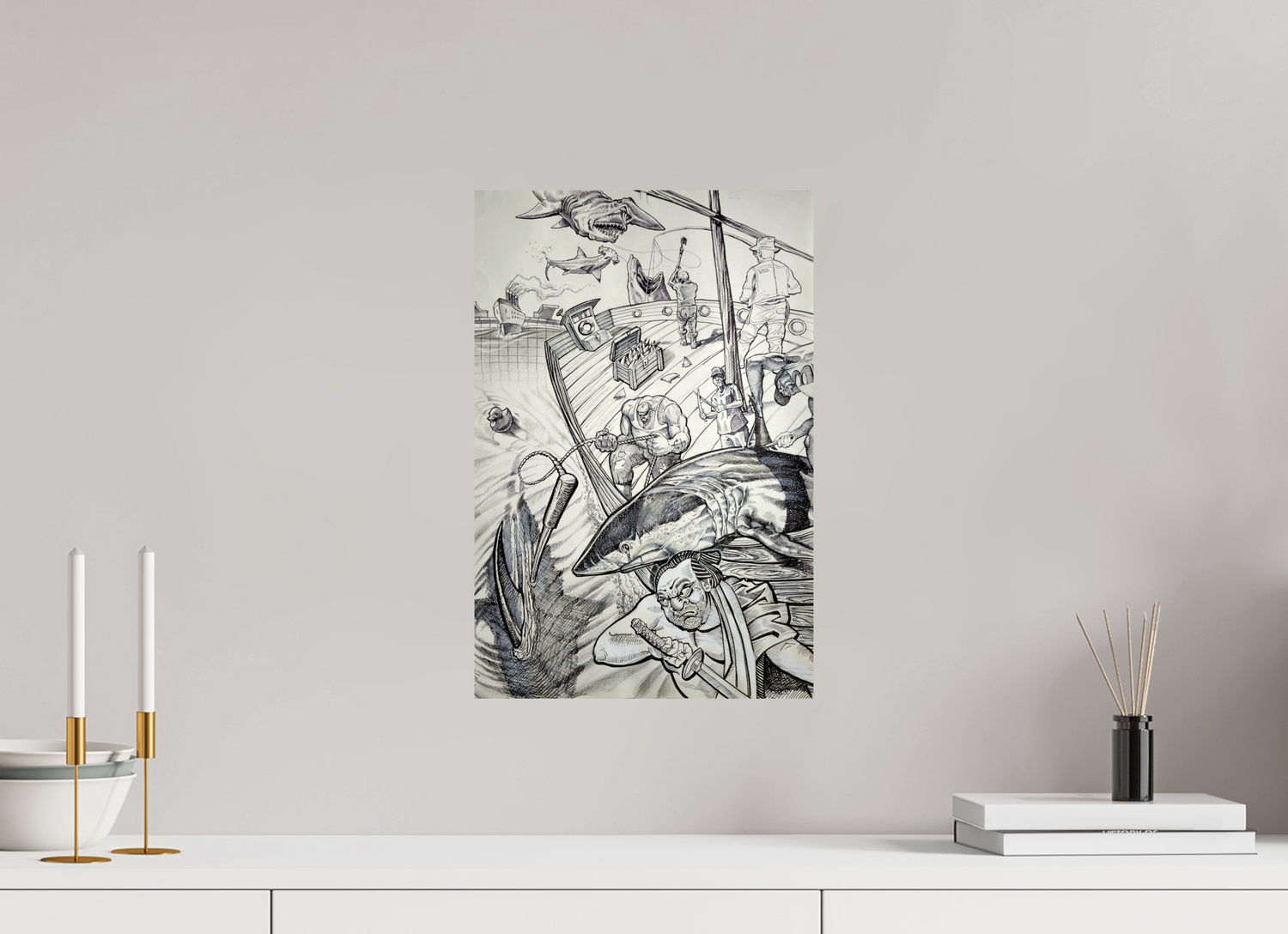 30 x 45 cm, Fine Art Print Der Fang