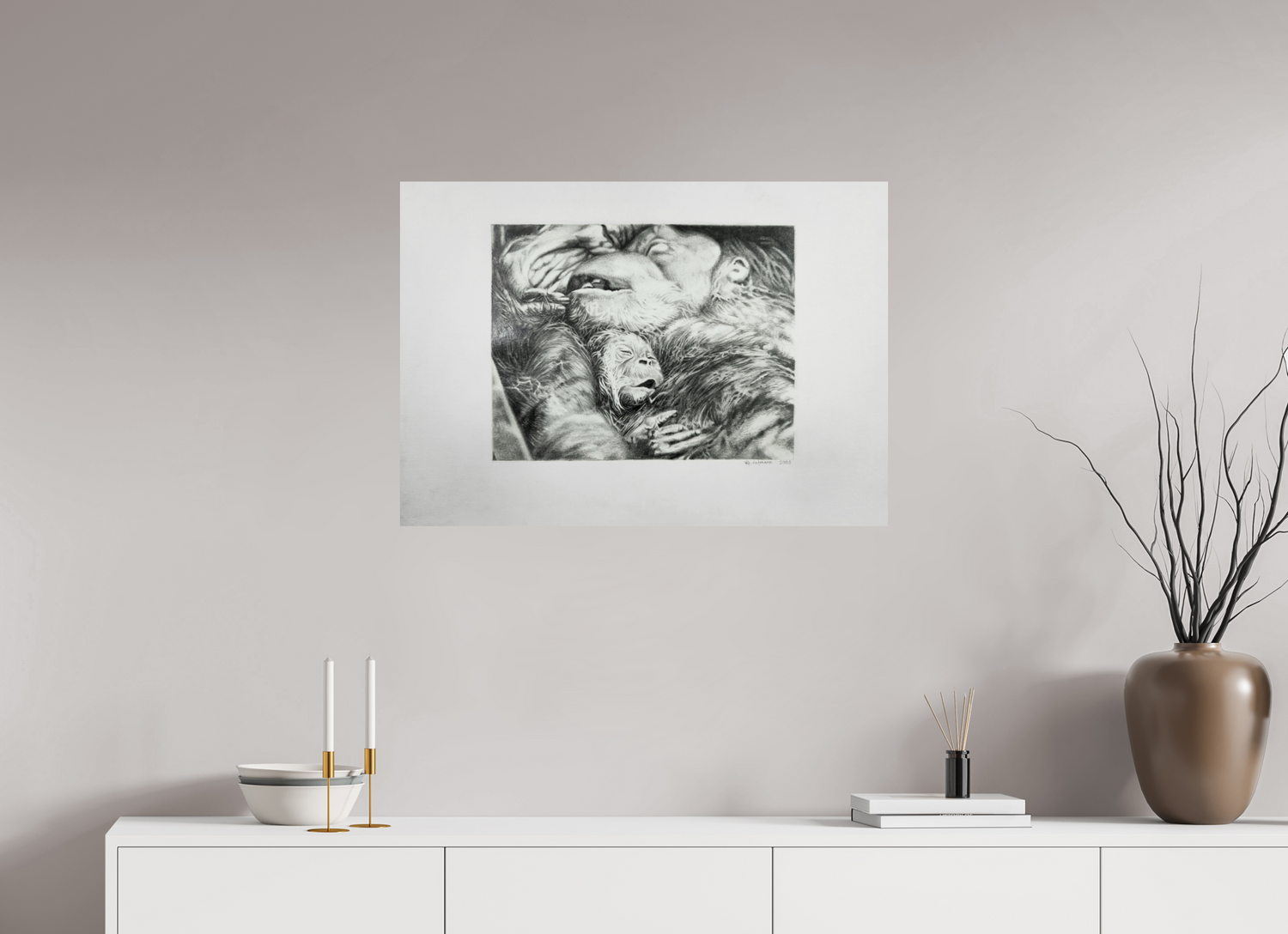 DIN A1 (84,1 x 59,4 cm), Fine Art Print Der Schlaf