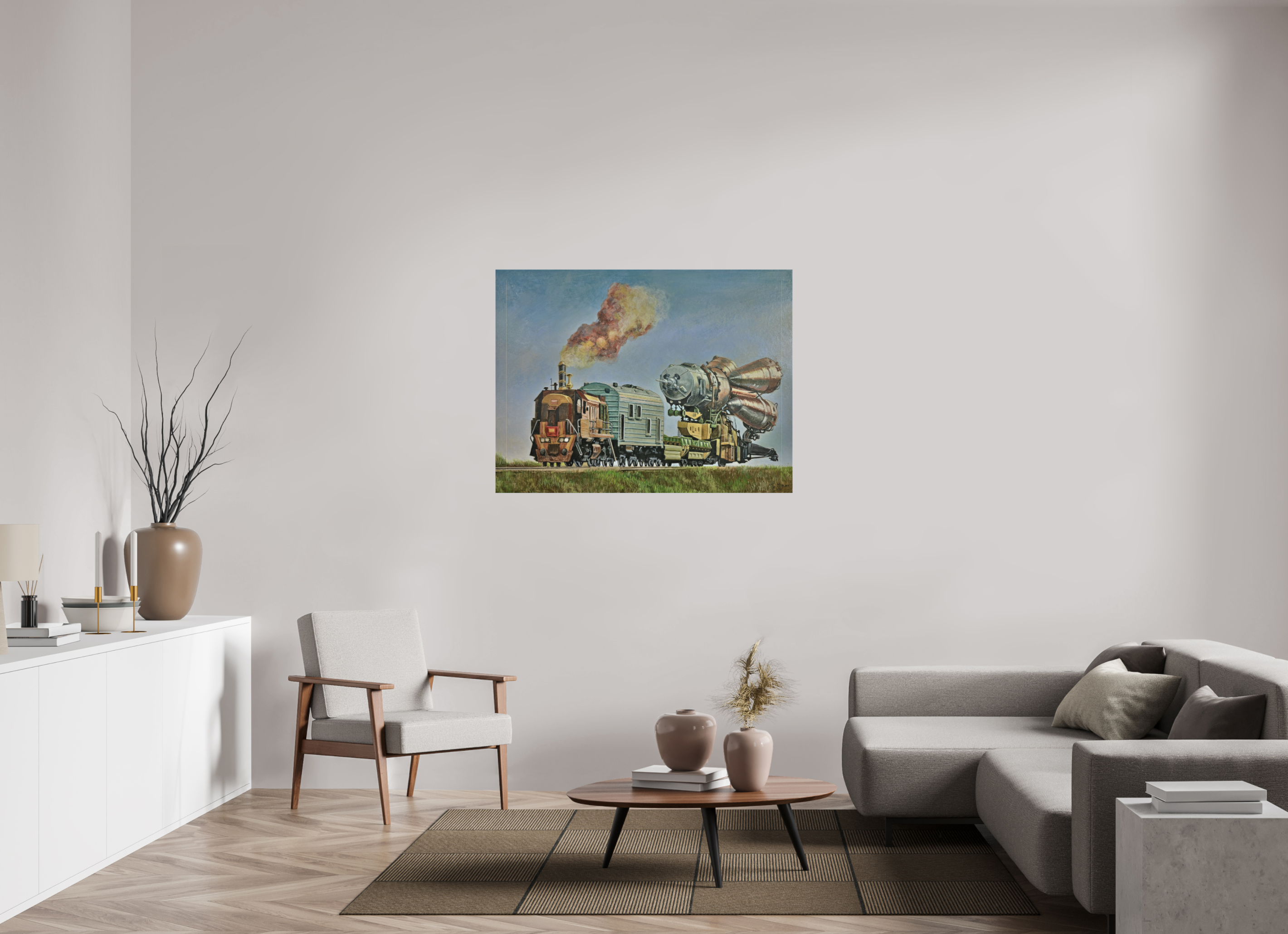 120 x 90 cm, Leinwand Fortschritt auf Rückzug