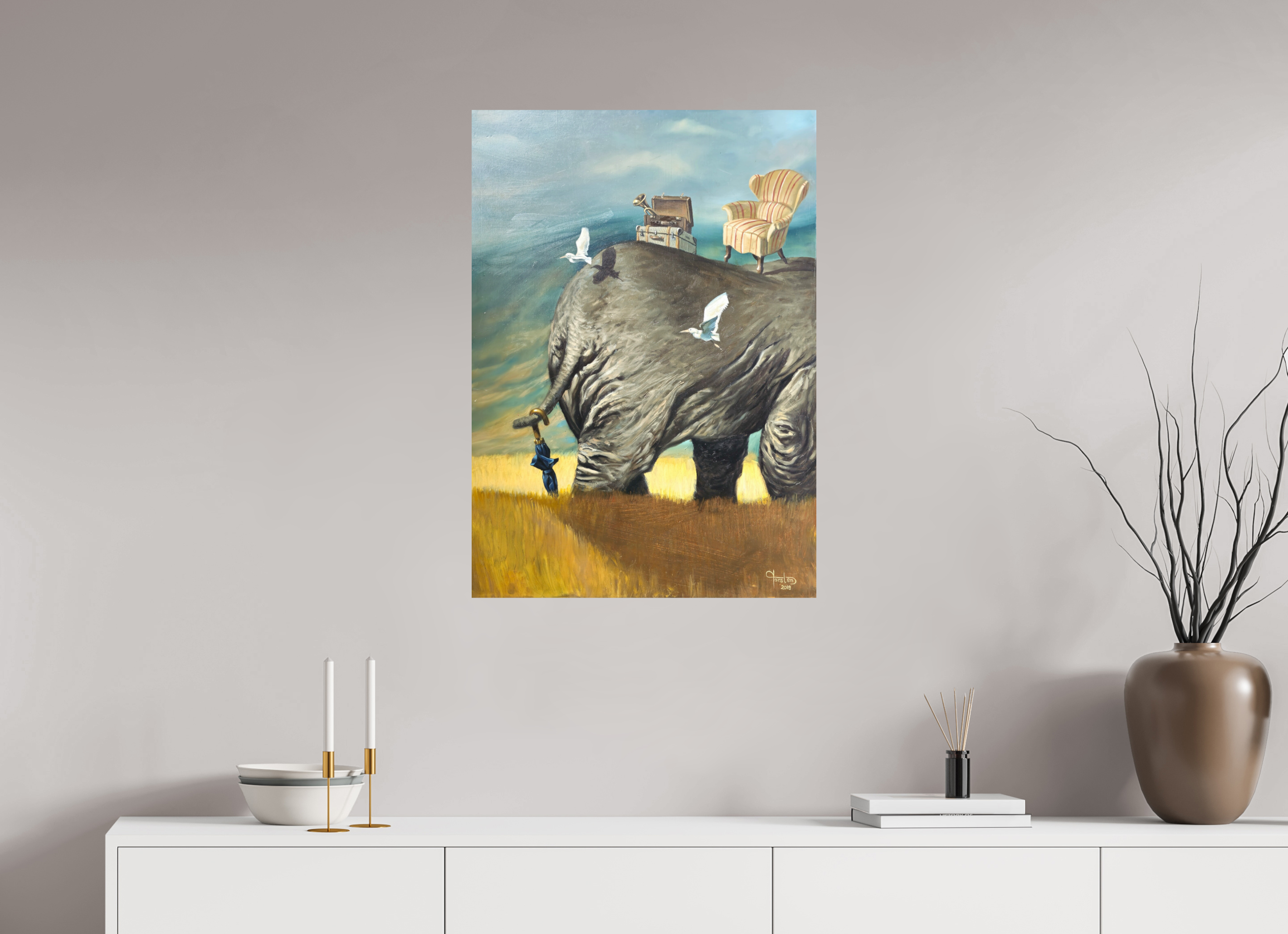DIN A1 (59,4 x 84,1 cm), Fine Art Print Sie gehen