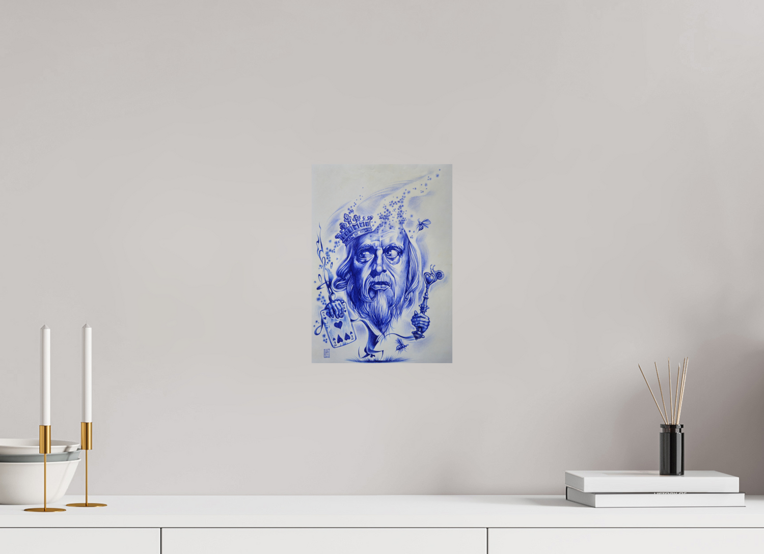 DIN A4 (21 x 29,7 cm), Fine Art Print The Red King (Herzkönig)