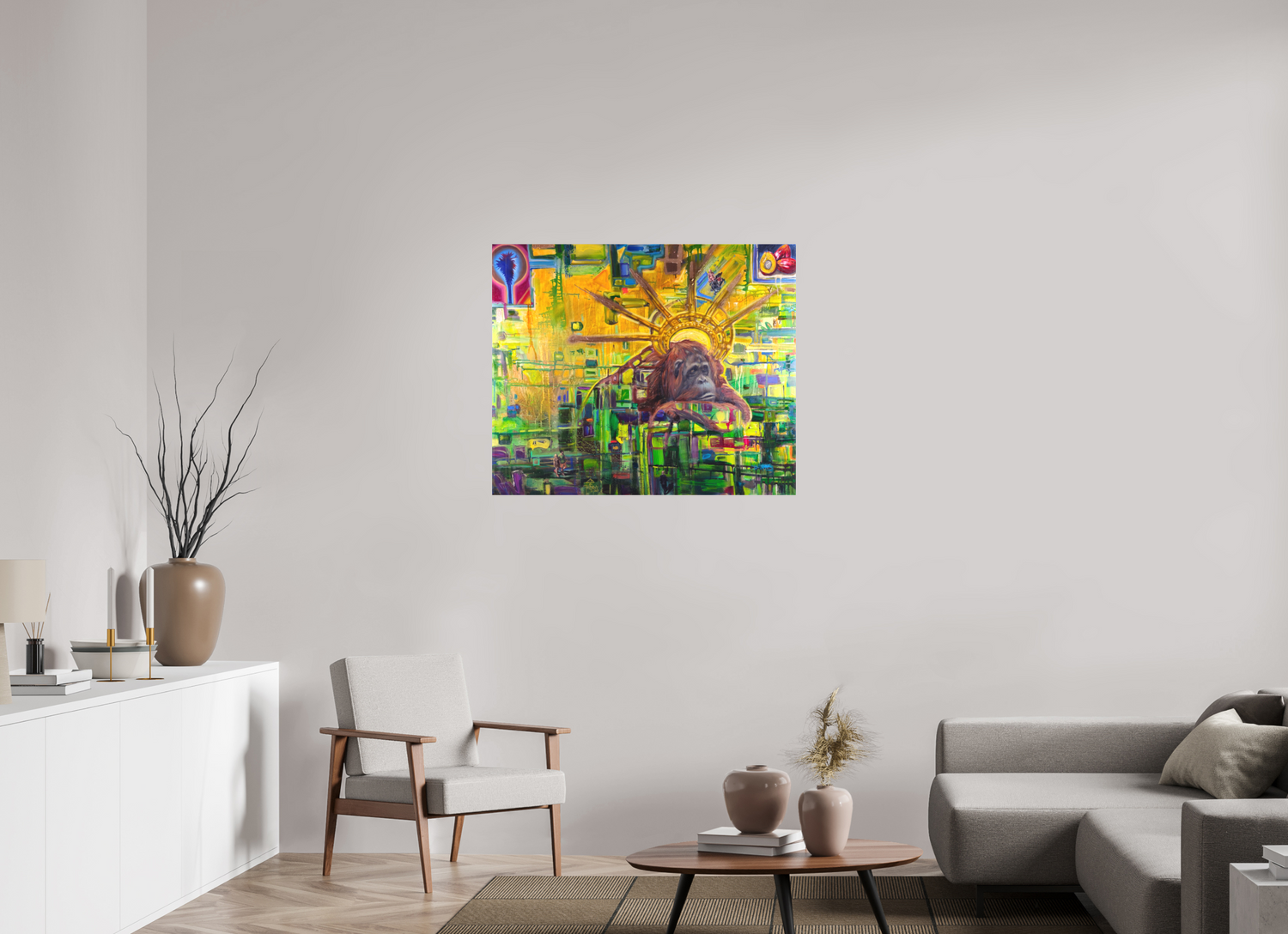 97 x 80 cm, Leinwand Abstrakter Lebensraum
