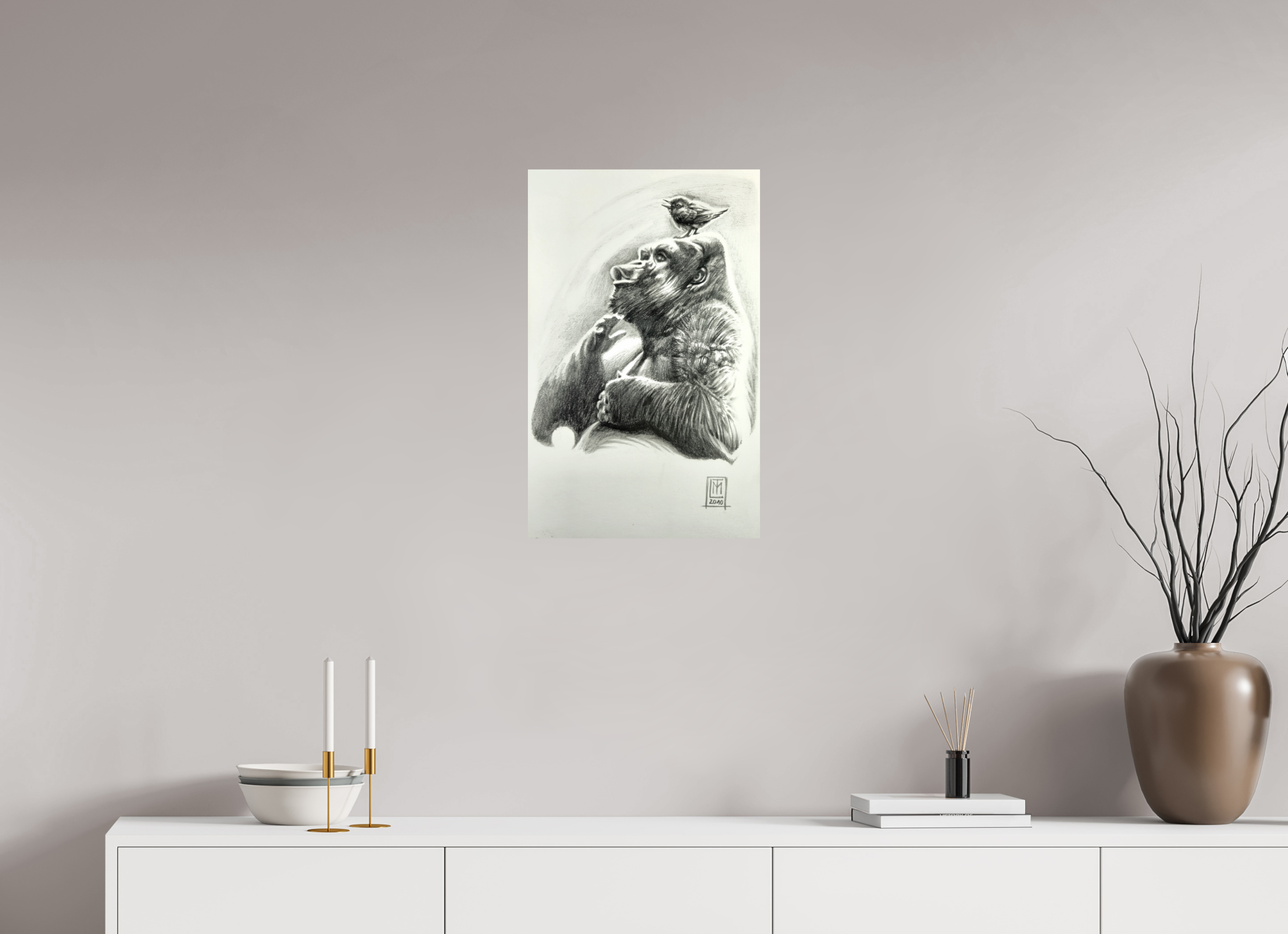 40 x 63,6 cm, Fine Art Print Das Duett