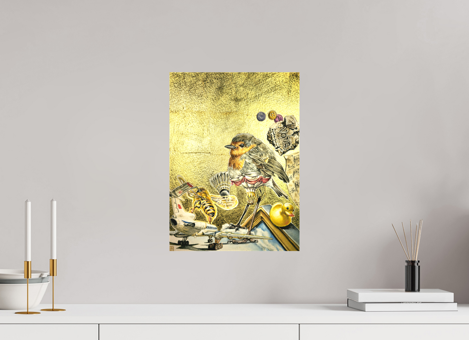 30 x 41,7 cm, Leinwand Schwebeteilchen