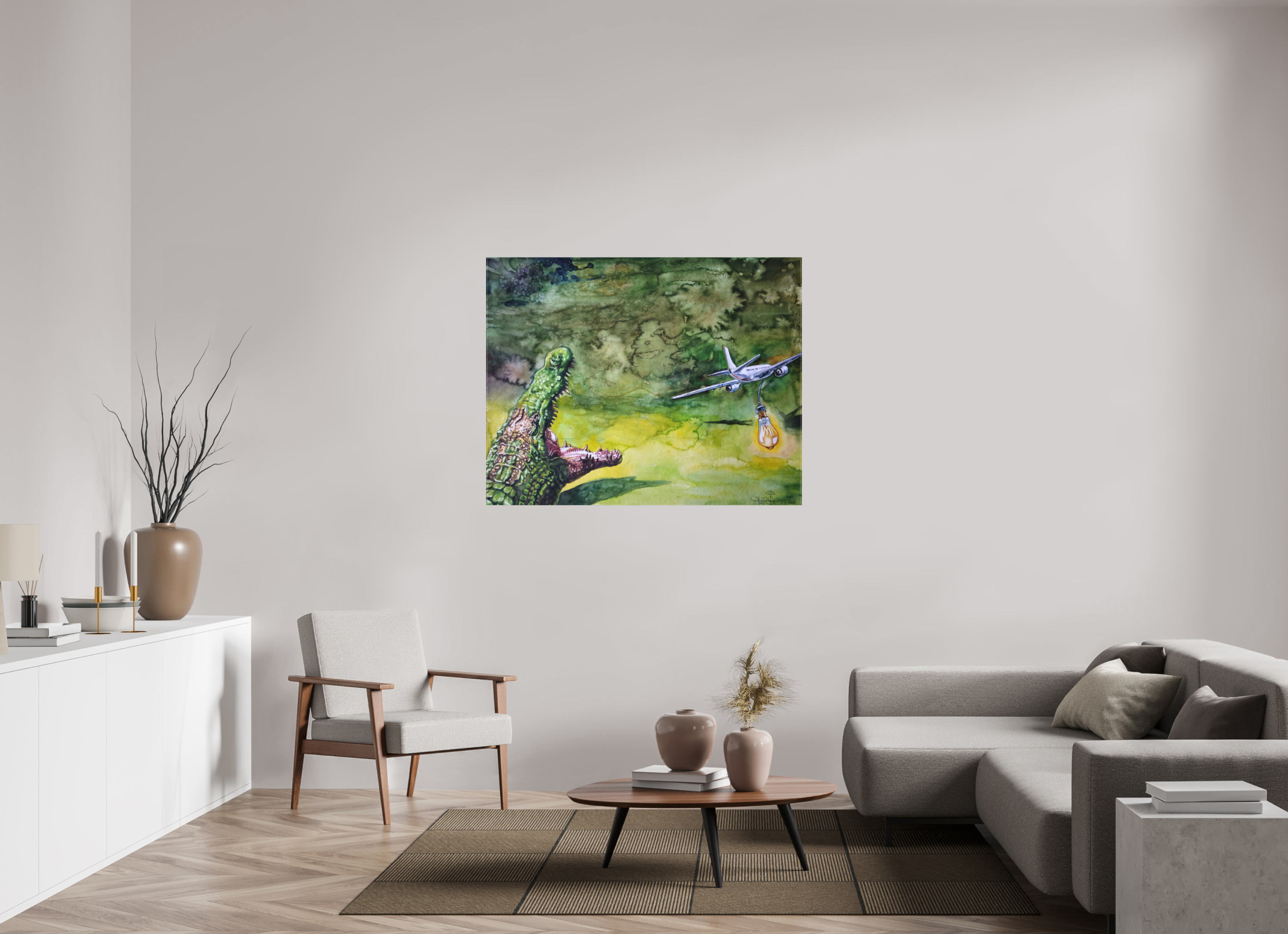 127,7 x 100 cm, Leinwand Die Jagd (Urlaubsdrang)