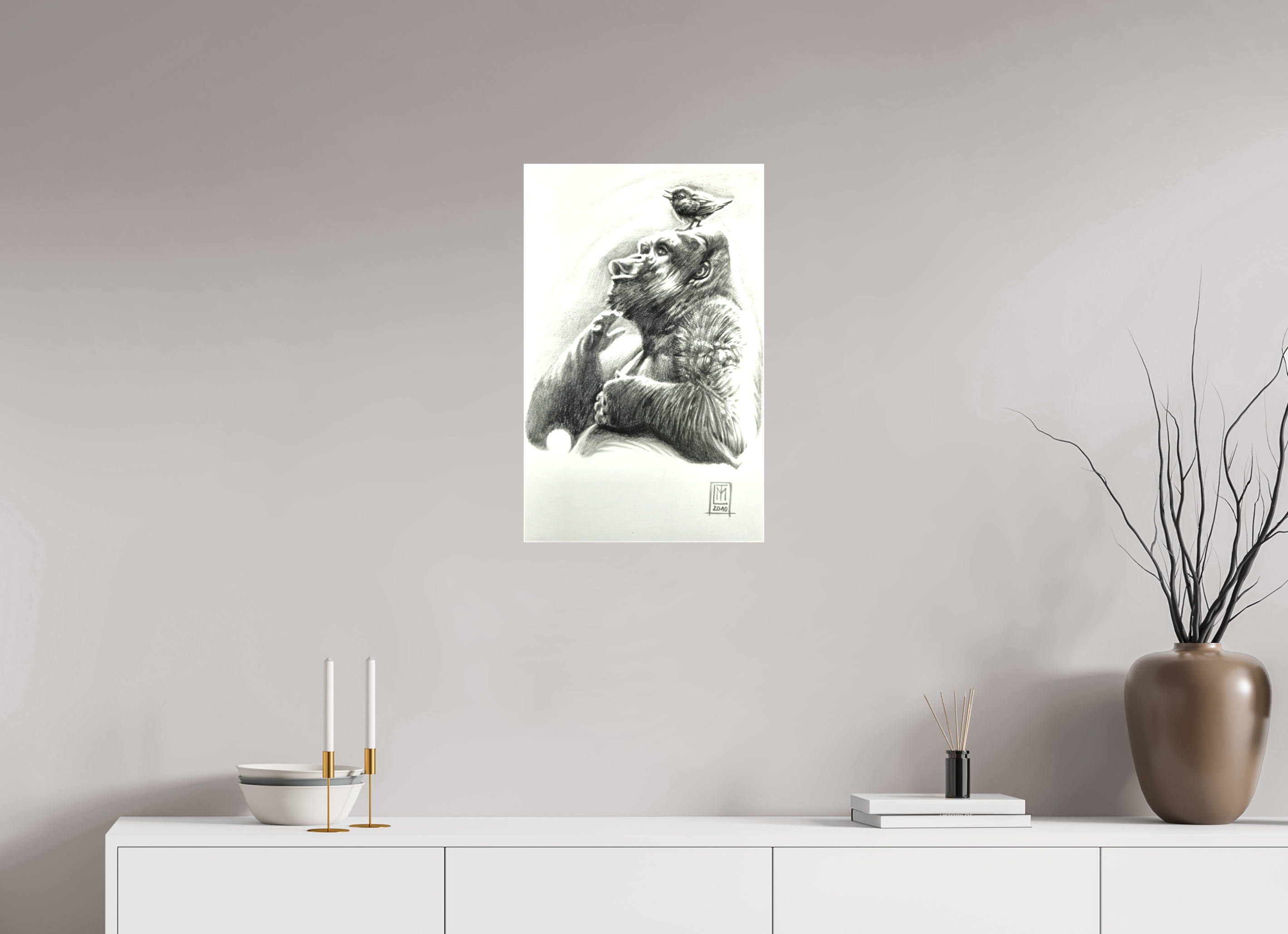 40 x 63,6 cm, Leinwand Das Duett