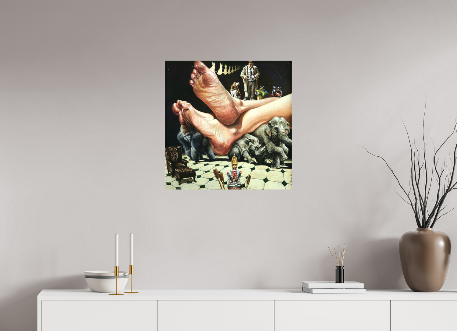 60 x 61 cm, Leinwand Domestizierung
