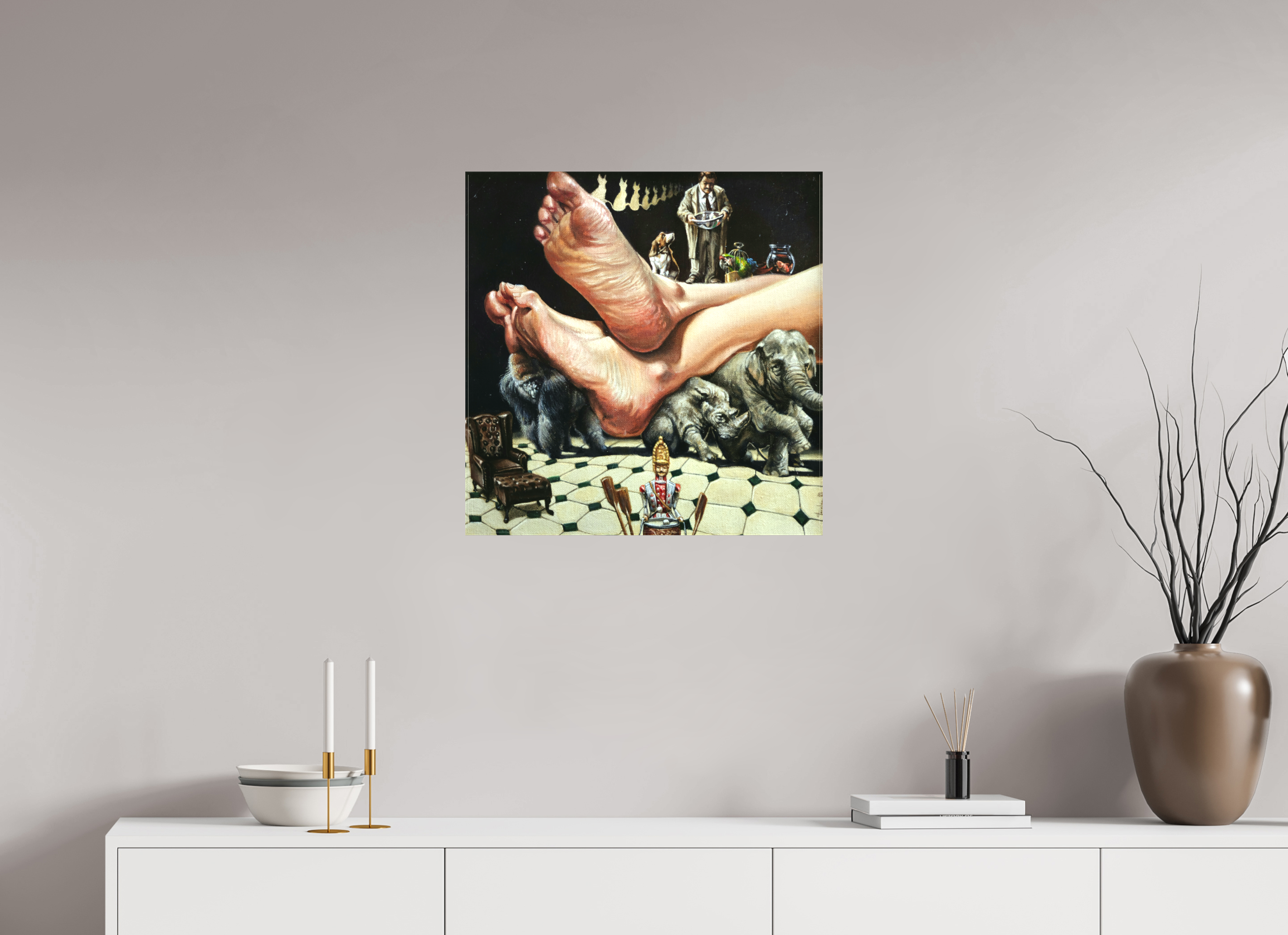 60 x 61 cm, Leinwand Domestizierung