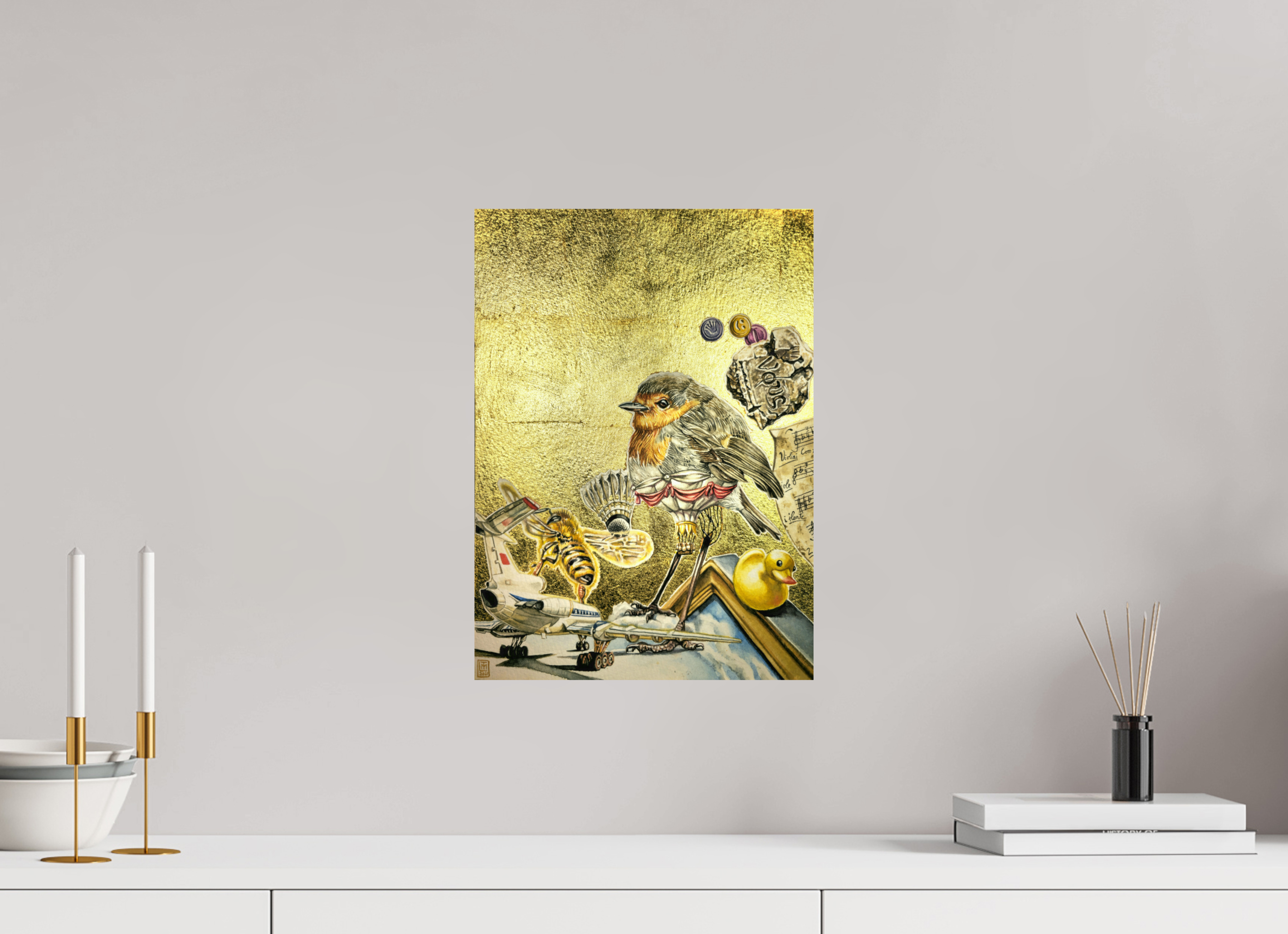 30 x 41,7 cm, Fine Art Print Schwebeteilchen