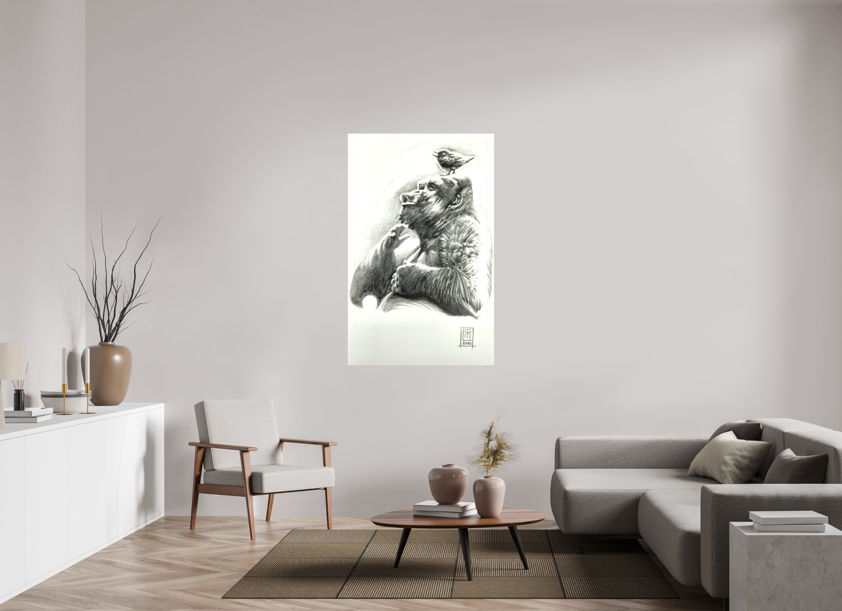 90 x 143,2 cm, Leinwand Das Duett