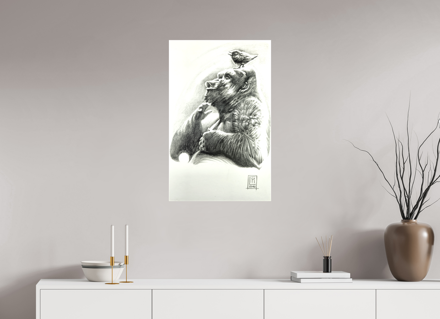 50 x 79,5 cm, Leinwand Das Duett